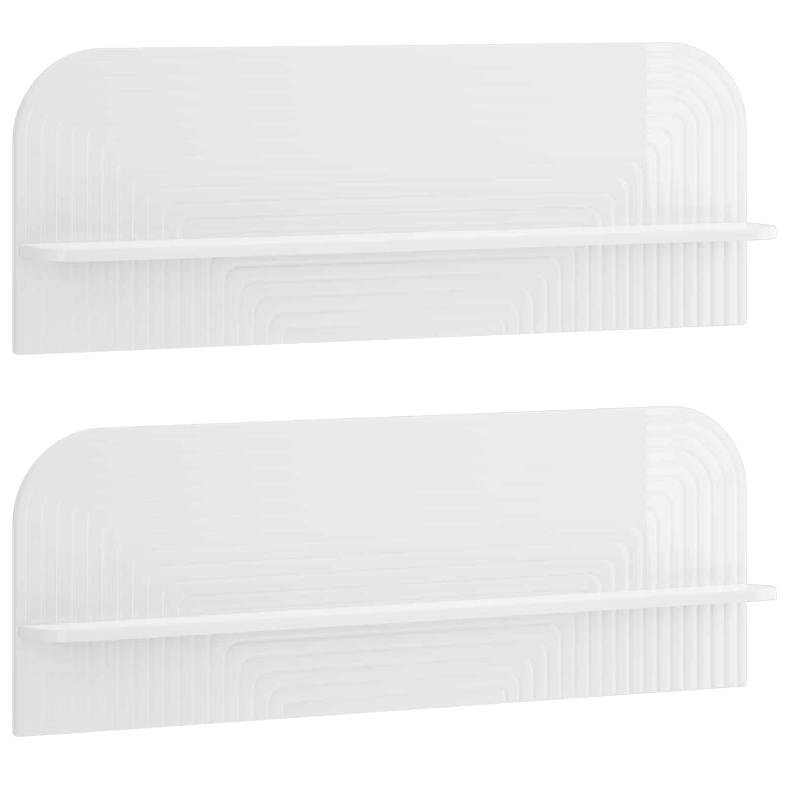 vidaXL Wandplank 2 st Hoogglans Wit 102 x 13,5 x 37,5 cm Bewerkt hout, foto 3