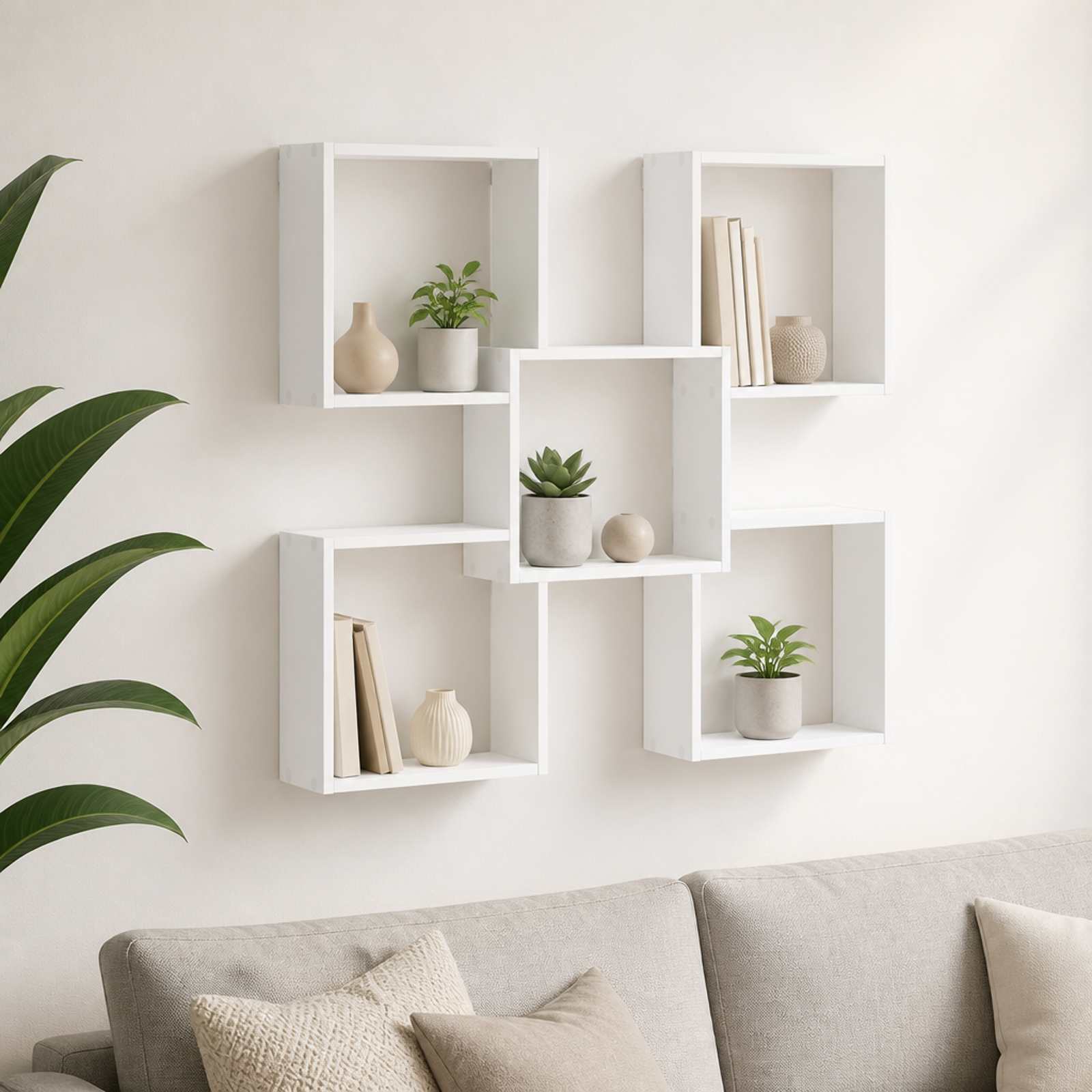vidaXL Vegghylle Hvit 99,5 x 17 x 91 cm Konstruert tre