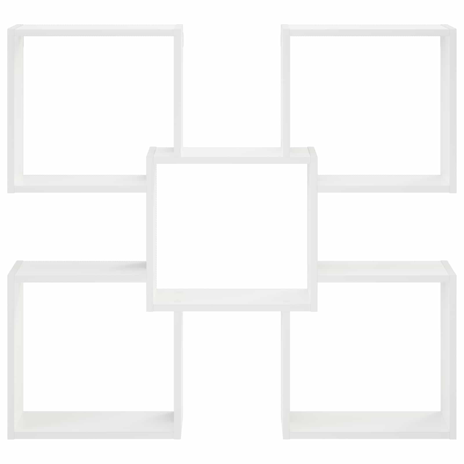 vidaXL - Wandplank - Wit - 99,5 - x - 17 - x - 91 - cm - Bewerkt - hout