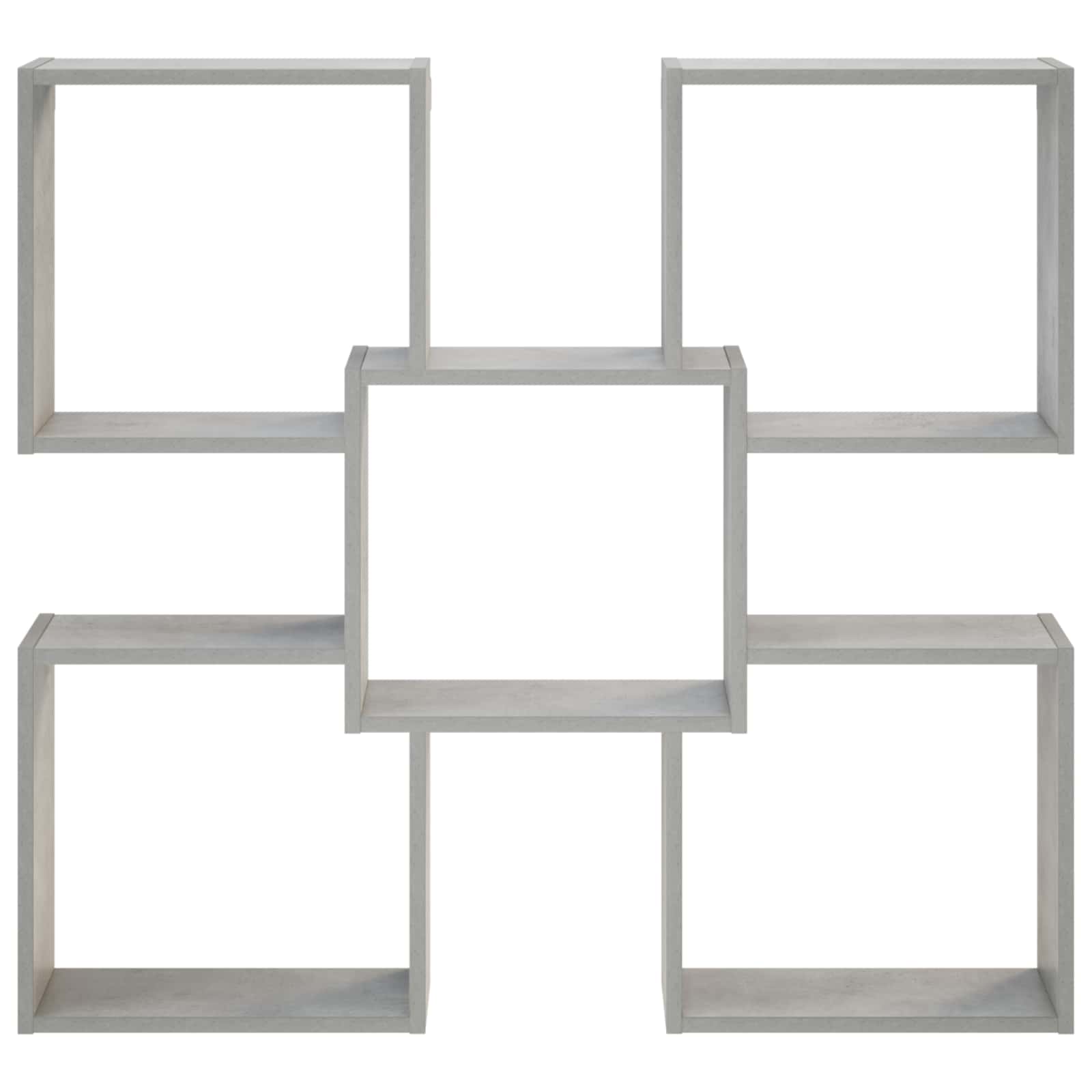 vidaXL - Wandplank - Betongrijs - 99,5 - x - 17 - x - 91 - cm - Bewerkt - hout
