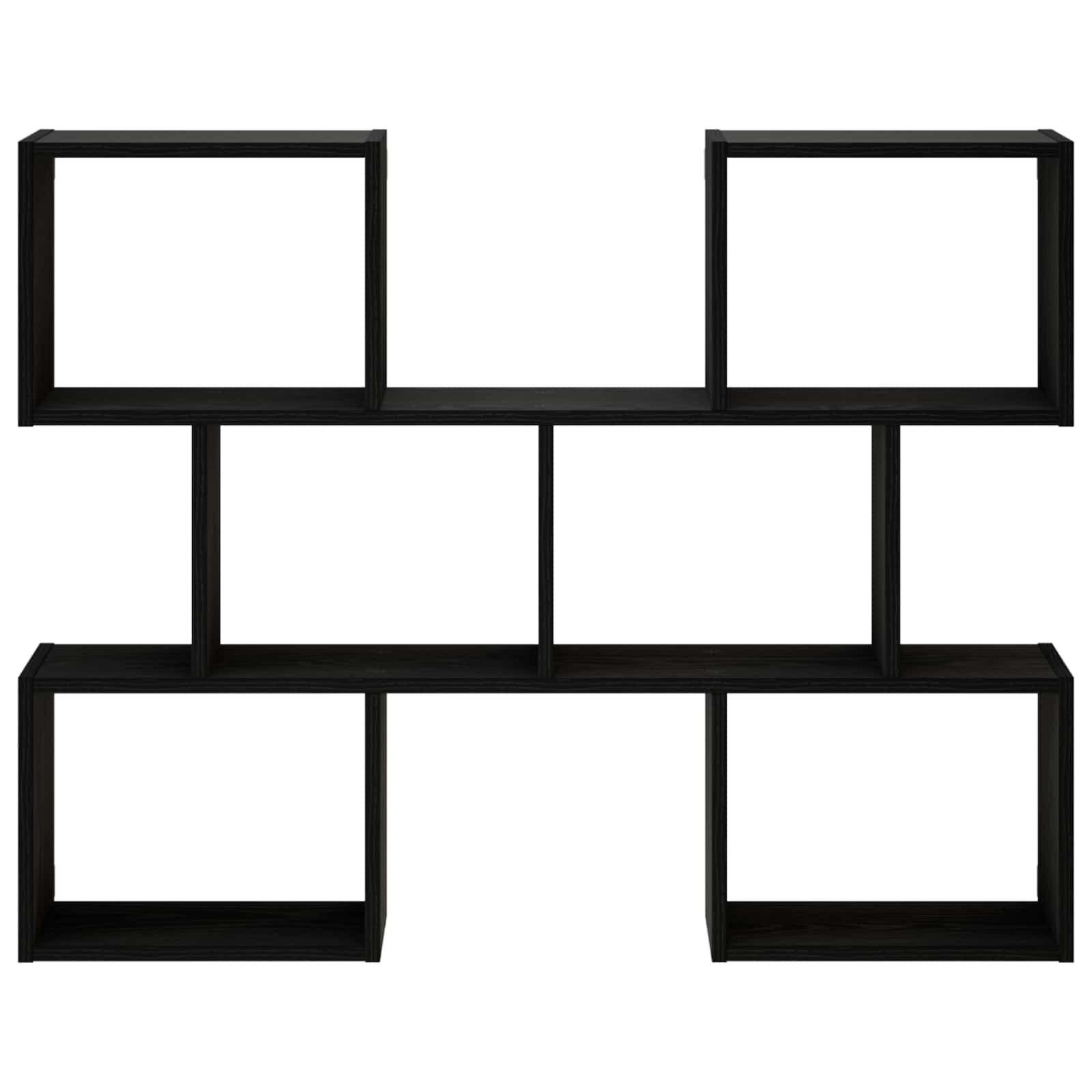 vidaXL - Wandplank - Zwart - 103 - x - 17 - x - 80 - cm - Bewerkt - hout