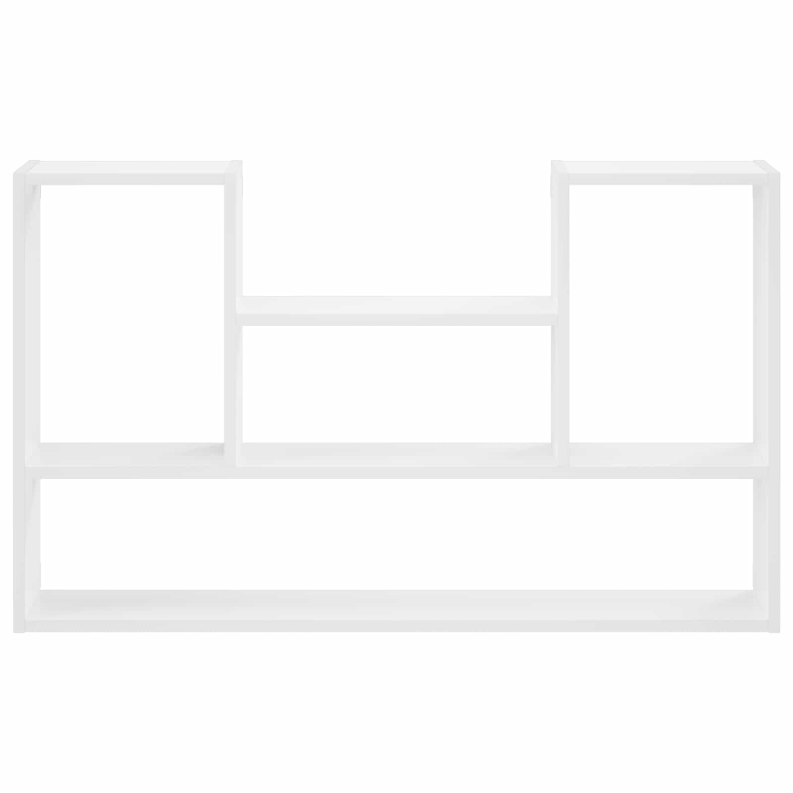 vidaXL - Wandplank - Wit - 100 - x - 17 - x - 60 - cm - Bewerkt - hout