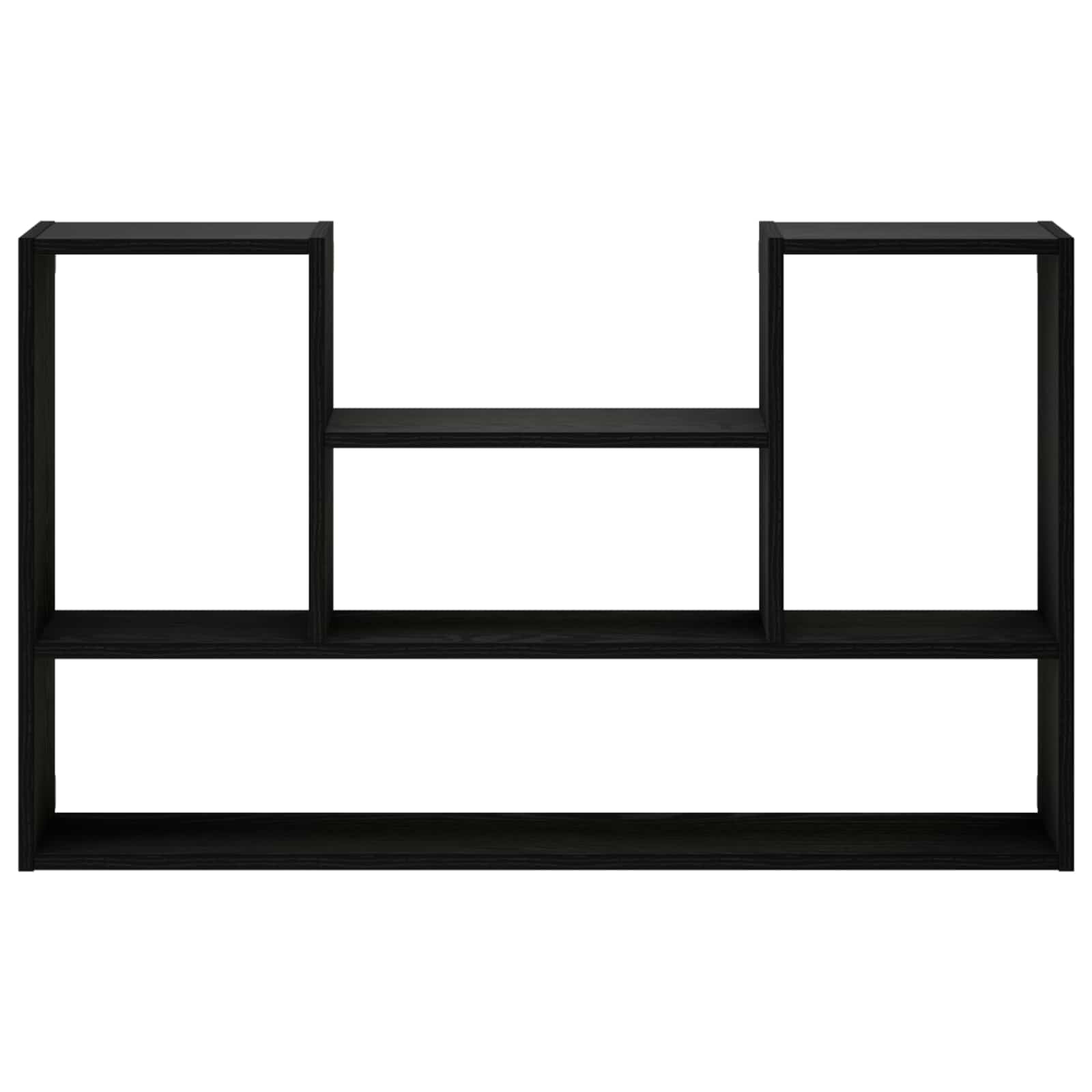 vidaXL - Wandplank - Zwart - 100 - x - 17 - x - 60 - cm - Bewerkt - hout