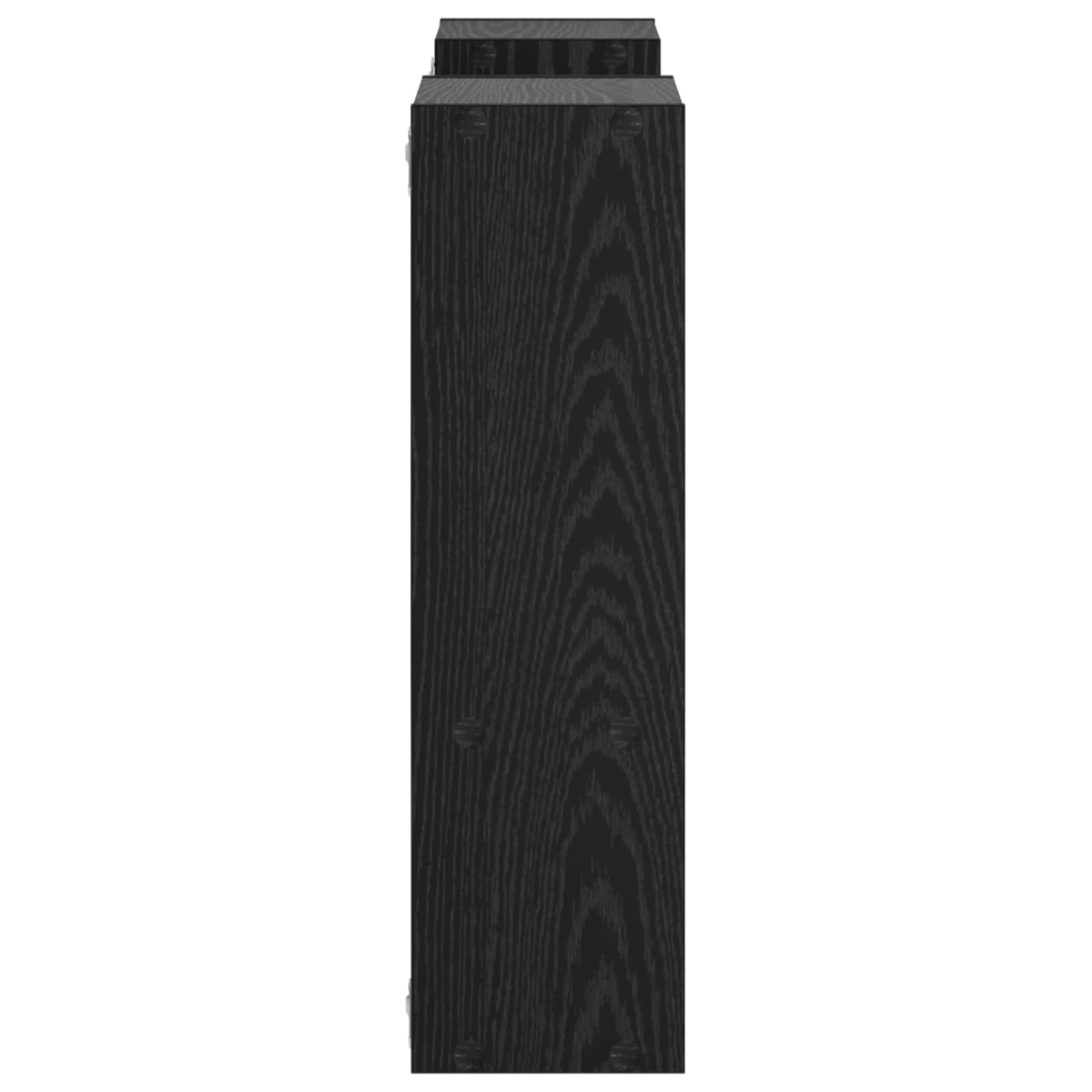 Stenska polica Črna 100 x 17 x 60 cm Obdelan les