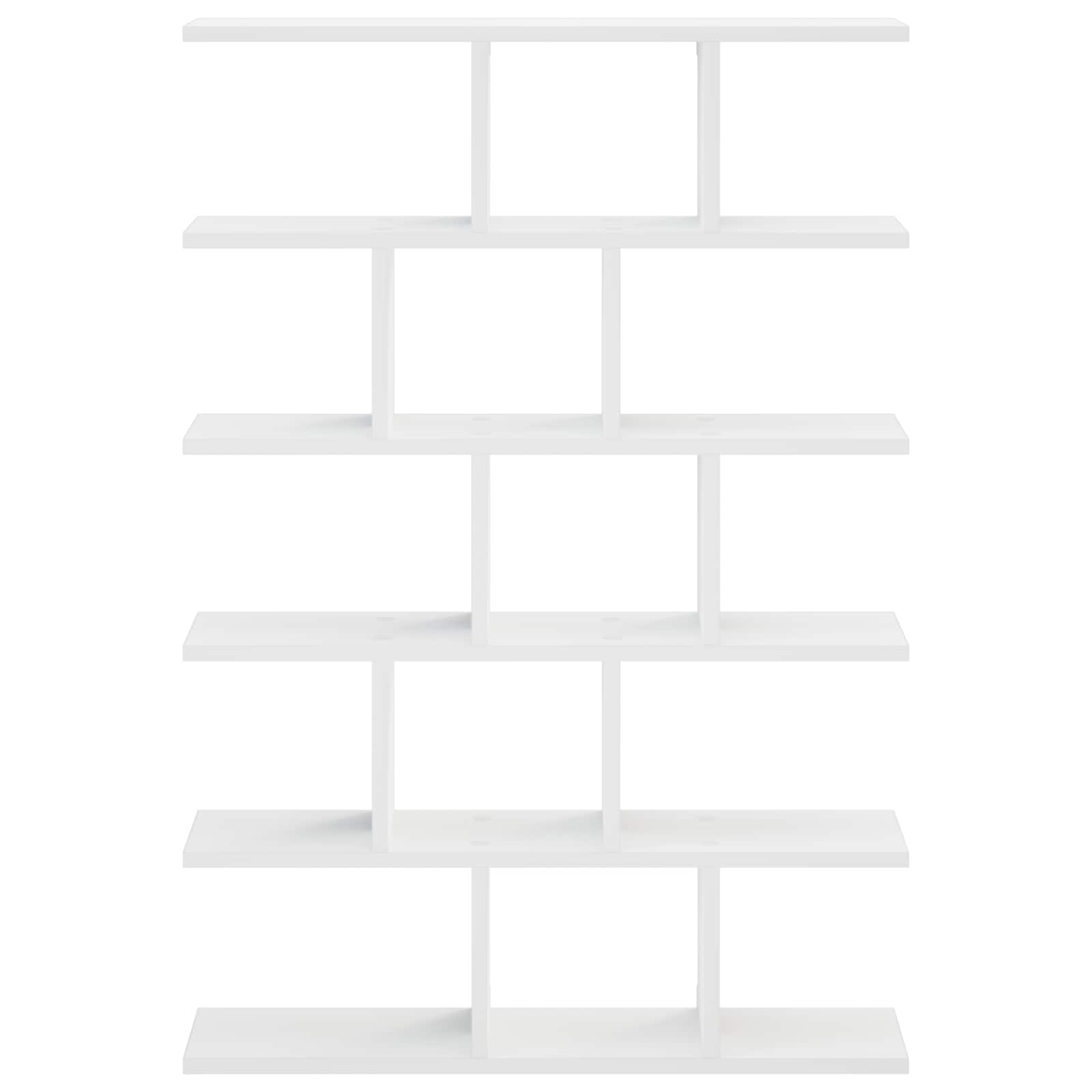 vidaXL - Wandplank - Wit - 70 - x - 17 - x - 101 - cm - Bewerkt - hout