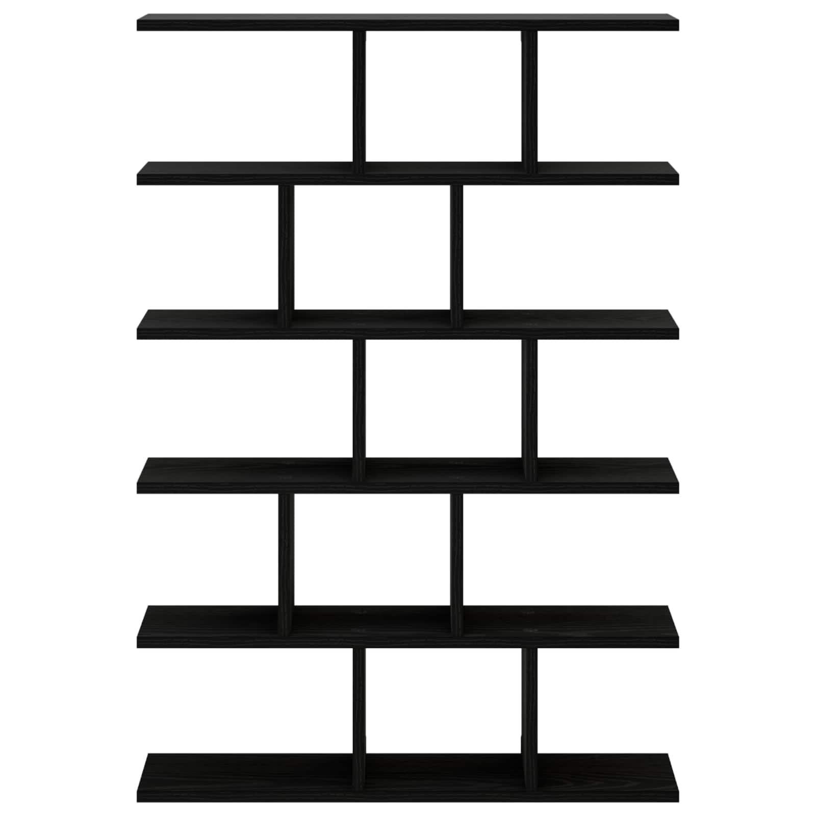 vidaXL - Wandplank - Zwart - eiken - 70 - x - 17 - x - 101 - cm - Bewerkt - hout