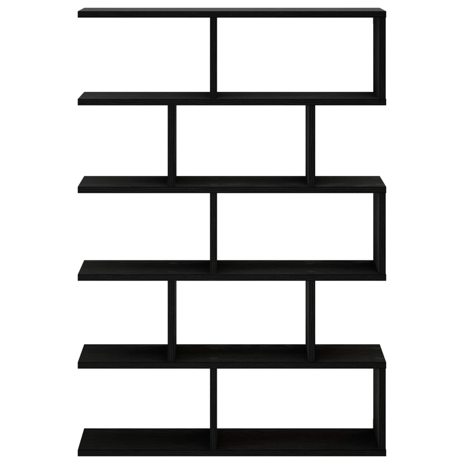 vidaXL - Wandplank - Zwart - eiken - 70 - x - 17 - x - 101 - cm - Bewerkt - hout