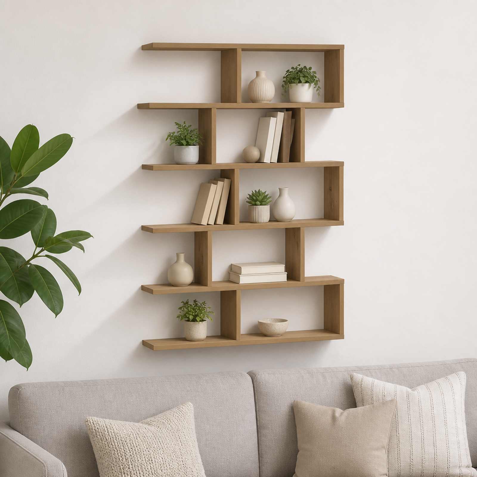 vidaXL Vegghylle Artisan eik 70 x 17 x 101 cm Konstruert tre