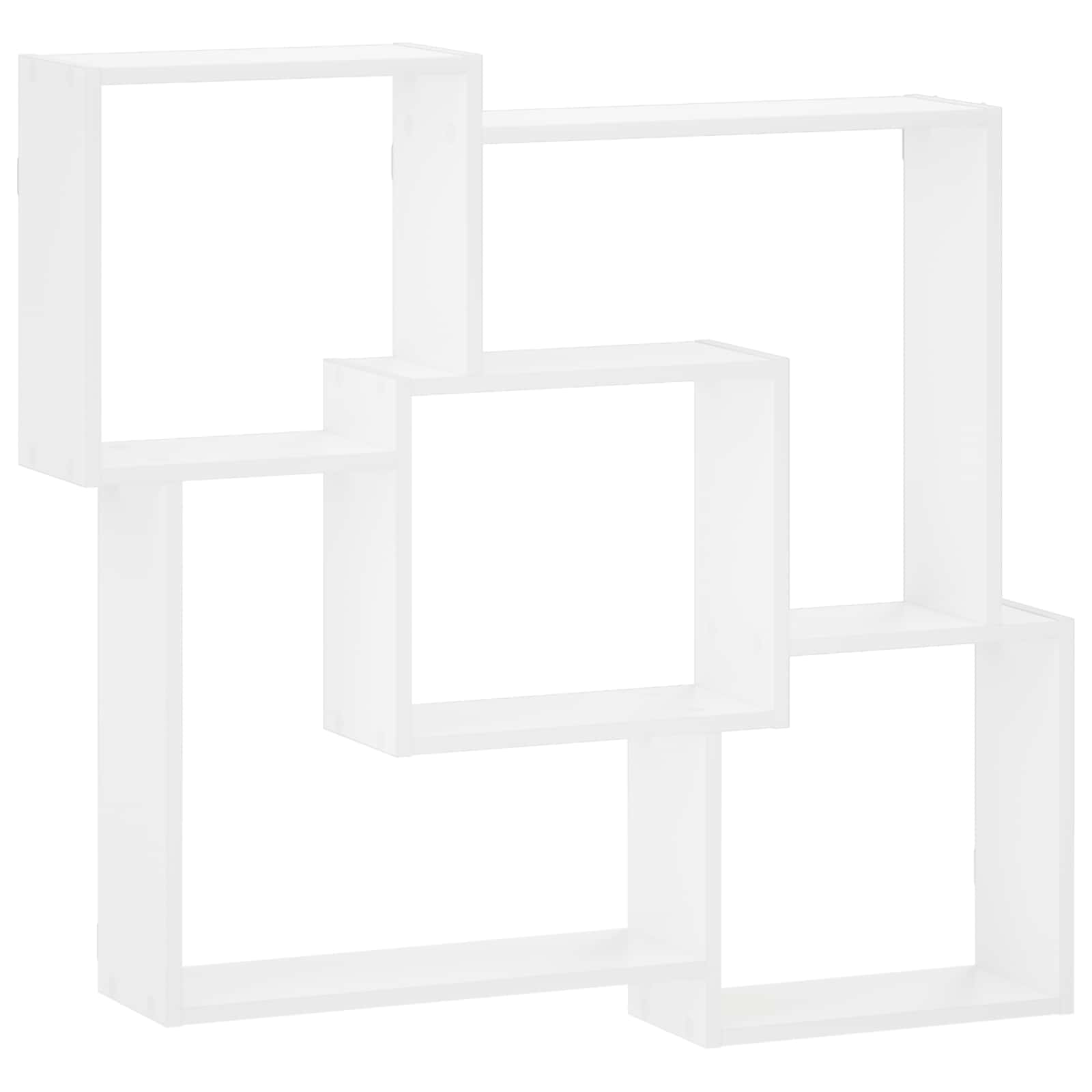 Stenska polica Bela 98 x 17 x 91 cm Obdelan les