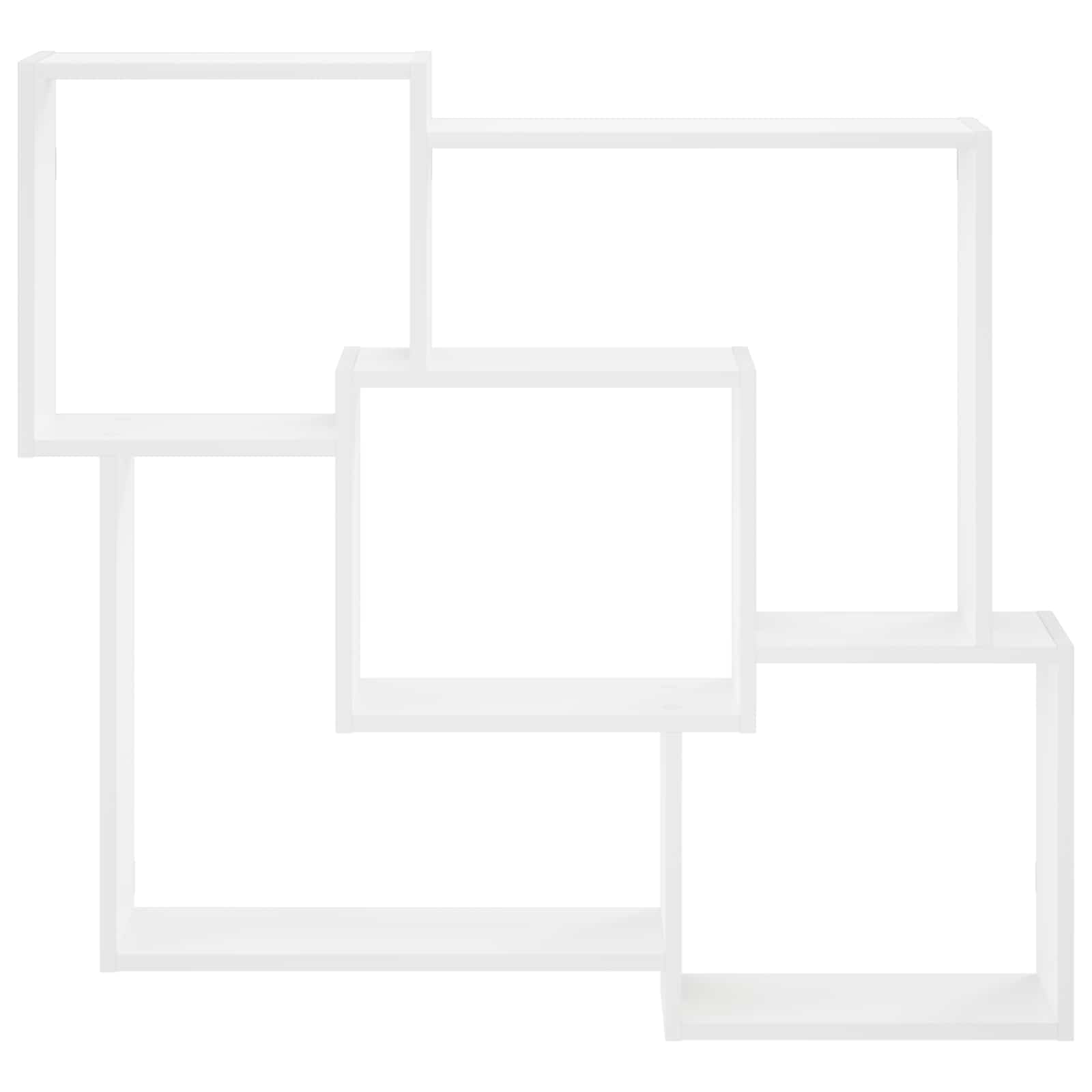 Stenska polica Bela 98 x 17 x 91 cm Obdelan les
