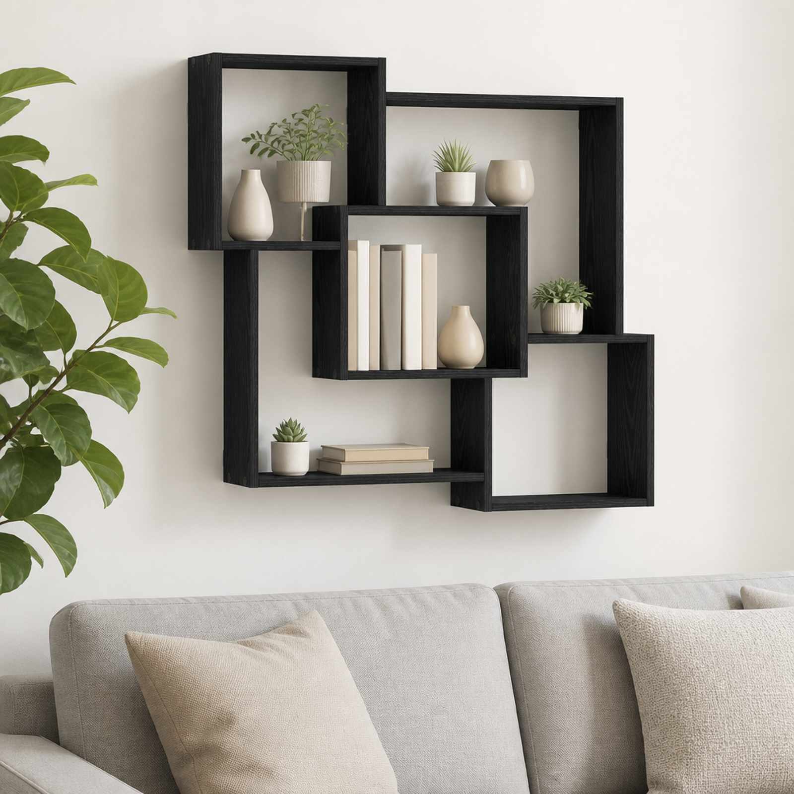 Stenska polica Črni hrast 98 x 17 x 91 cm Obdelan les