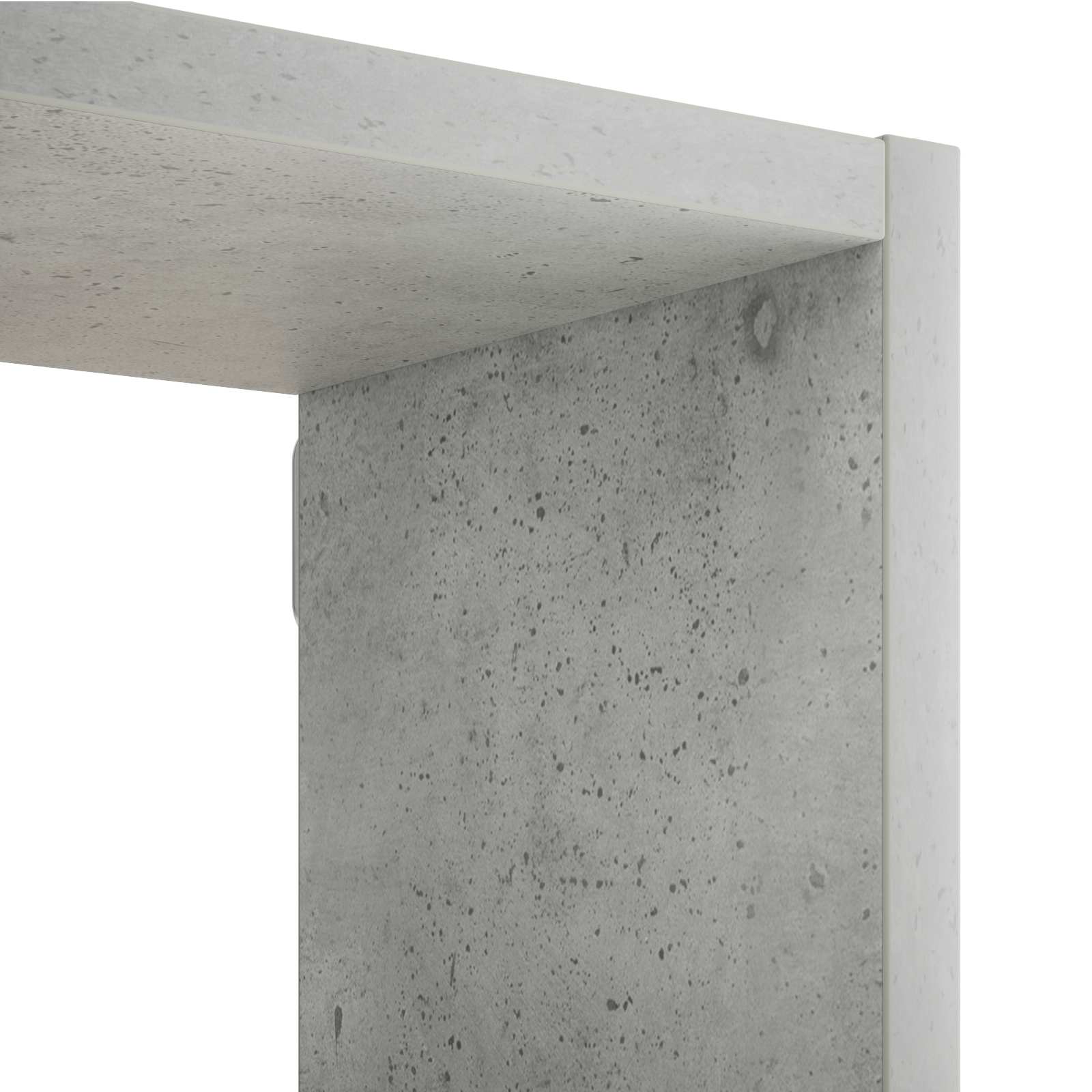 Stenska polica Betonsko siva 95 x 17 x 37 cm Inženirski les