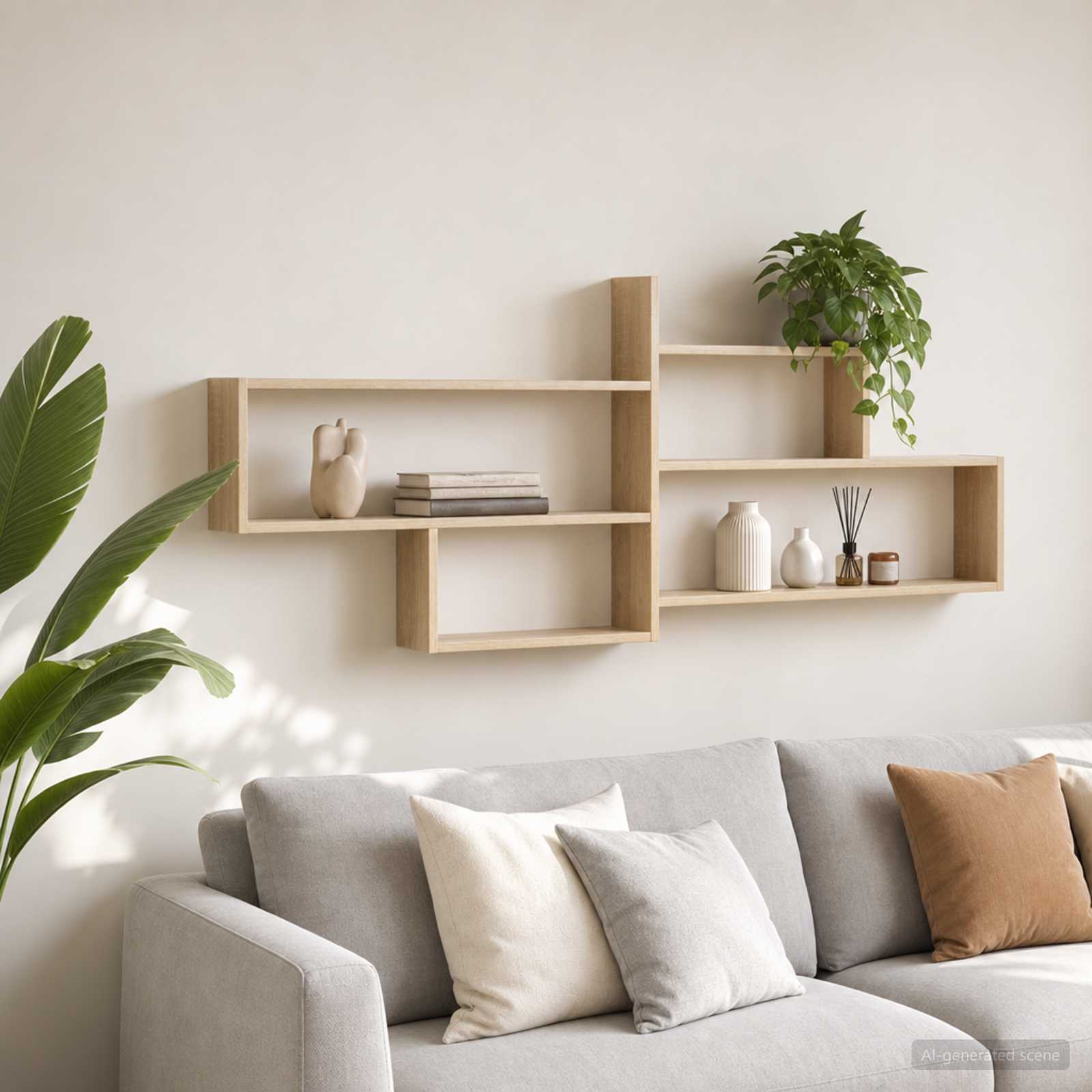 vidaXL Vegghylle Sonoma eik 168,5 x 17 x 68 cm Konstruert tre