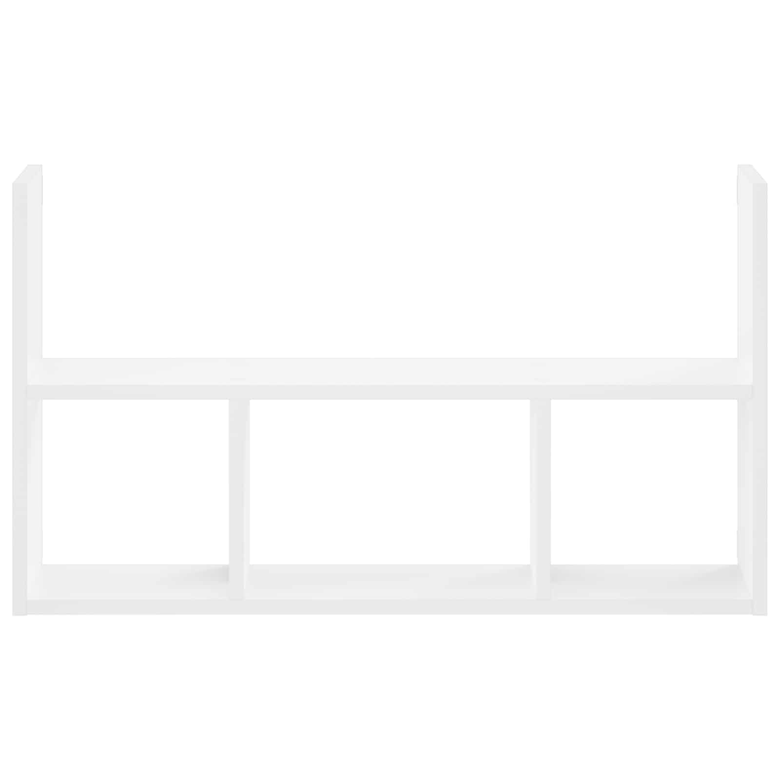 vidaXL - Wandplank - Wit - 78,5 - x - 17 - x - 45 - cm - Bewerkt - hout