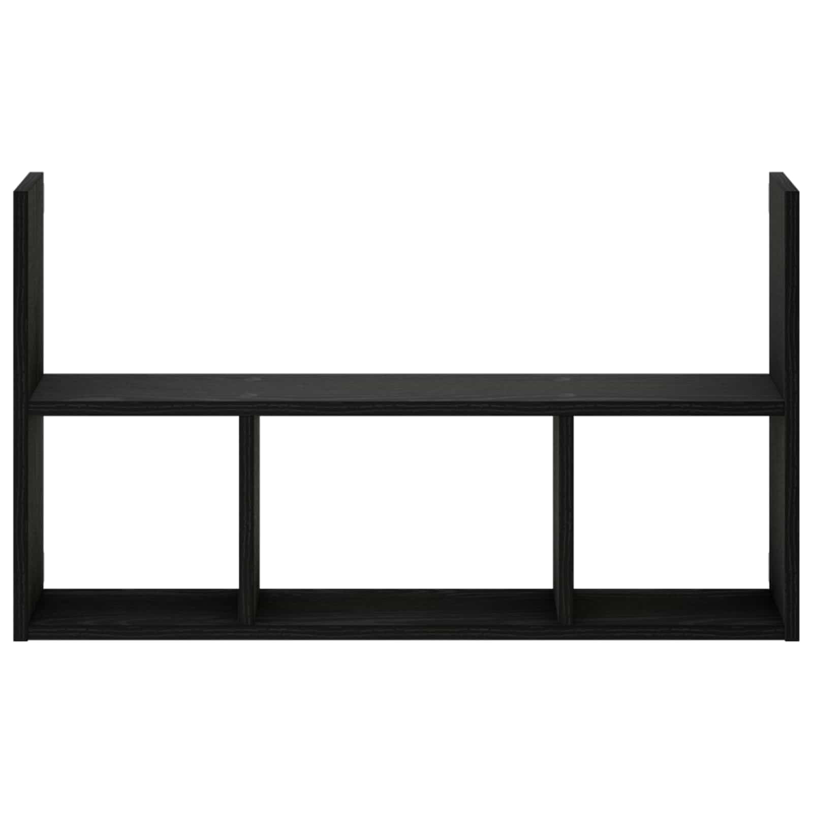 vidaXL - Wandplank - Zwart - eiken - 78,5 - x - 17 - x - 45 - cm - Bewerkt - hout