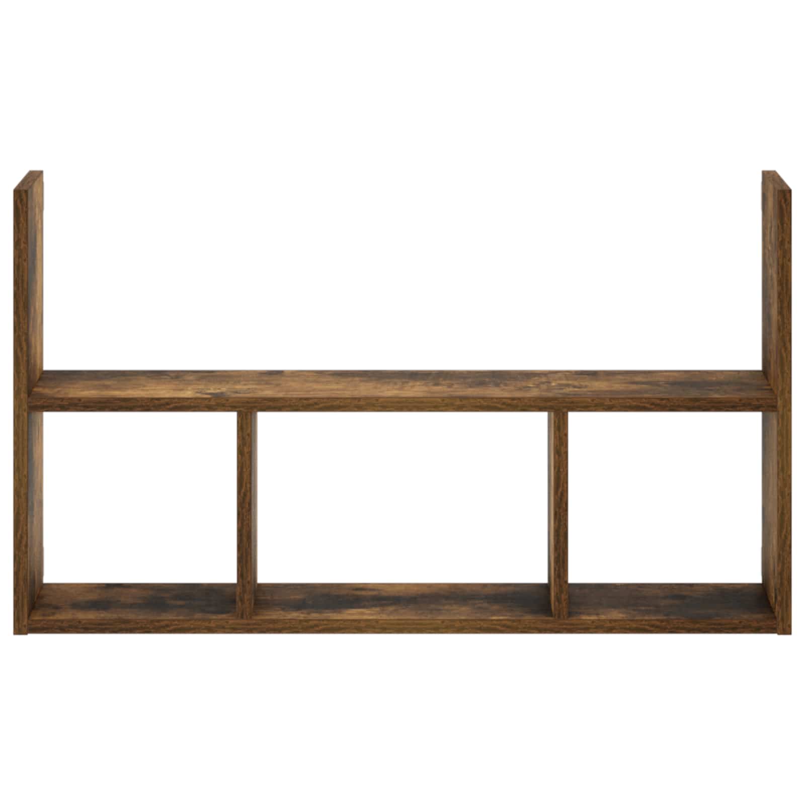 vidaXL - Wandplank - Gerookt - eiken - 78,5 - x - 17 - x - 45 - cm - Bewerkt - hout