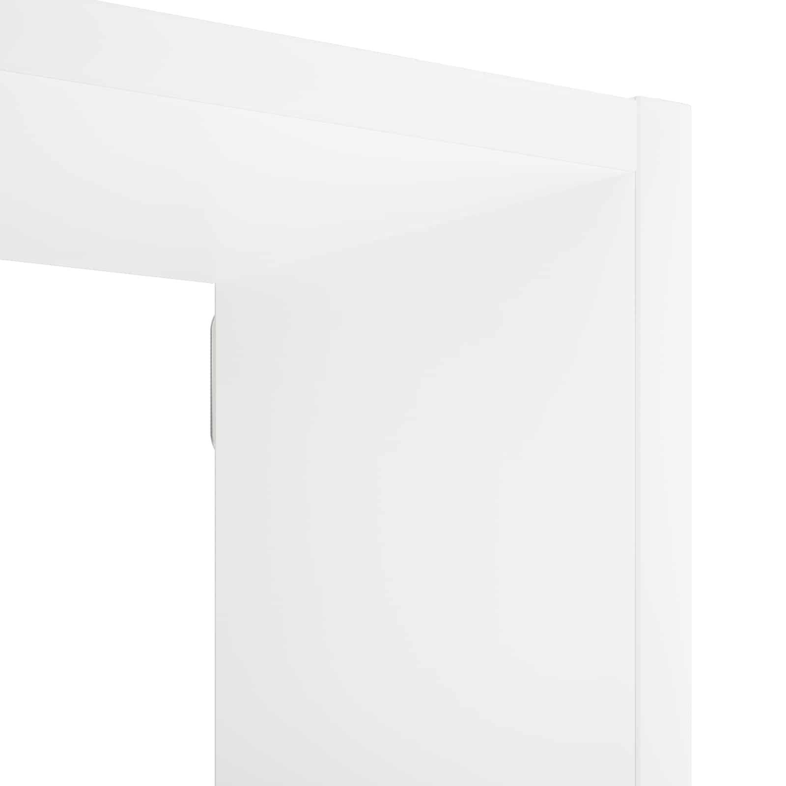 Stenska polica Bela 158 x 17 x 53 cm Obdelan les