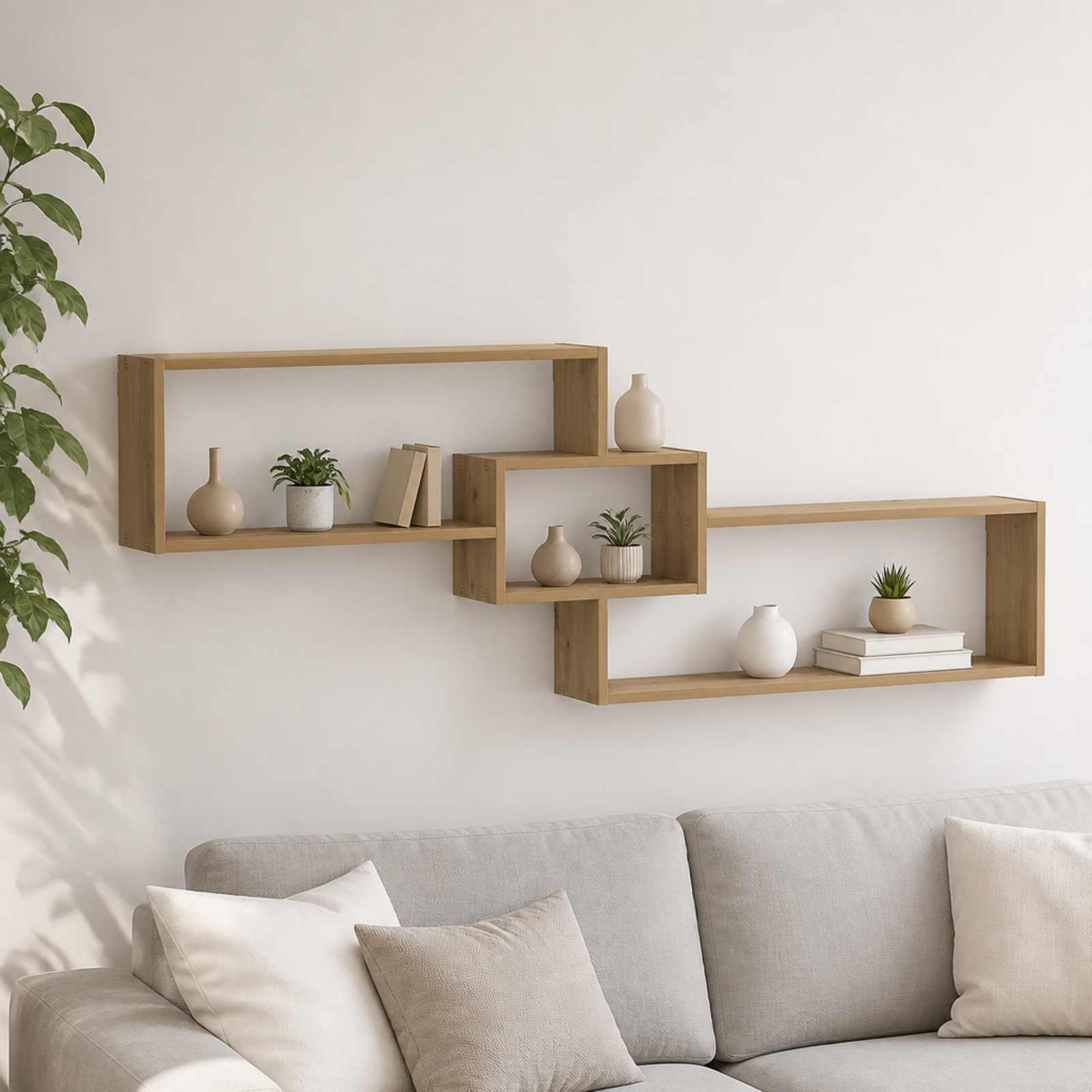 vidaXL Vegghylle Artisan eik 158 x 17 x 53 cm Konstruert tre