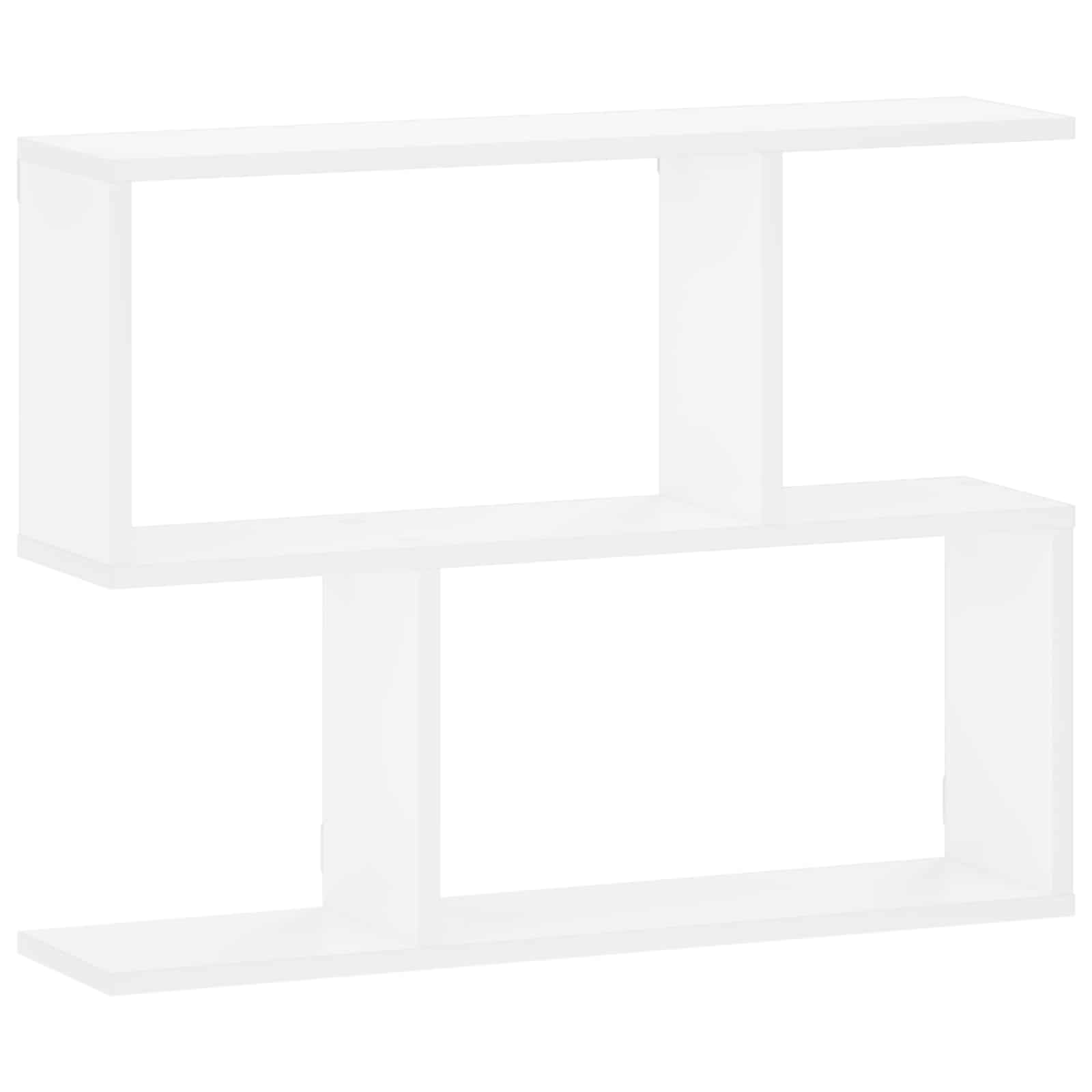 Stenska polica Bela 72 x 17 x 55.5 cm predelan les