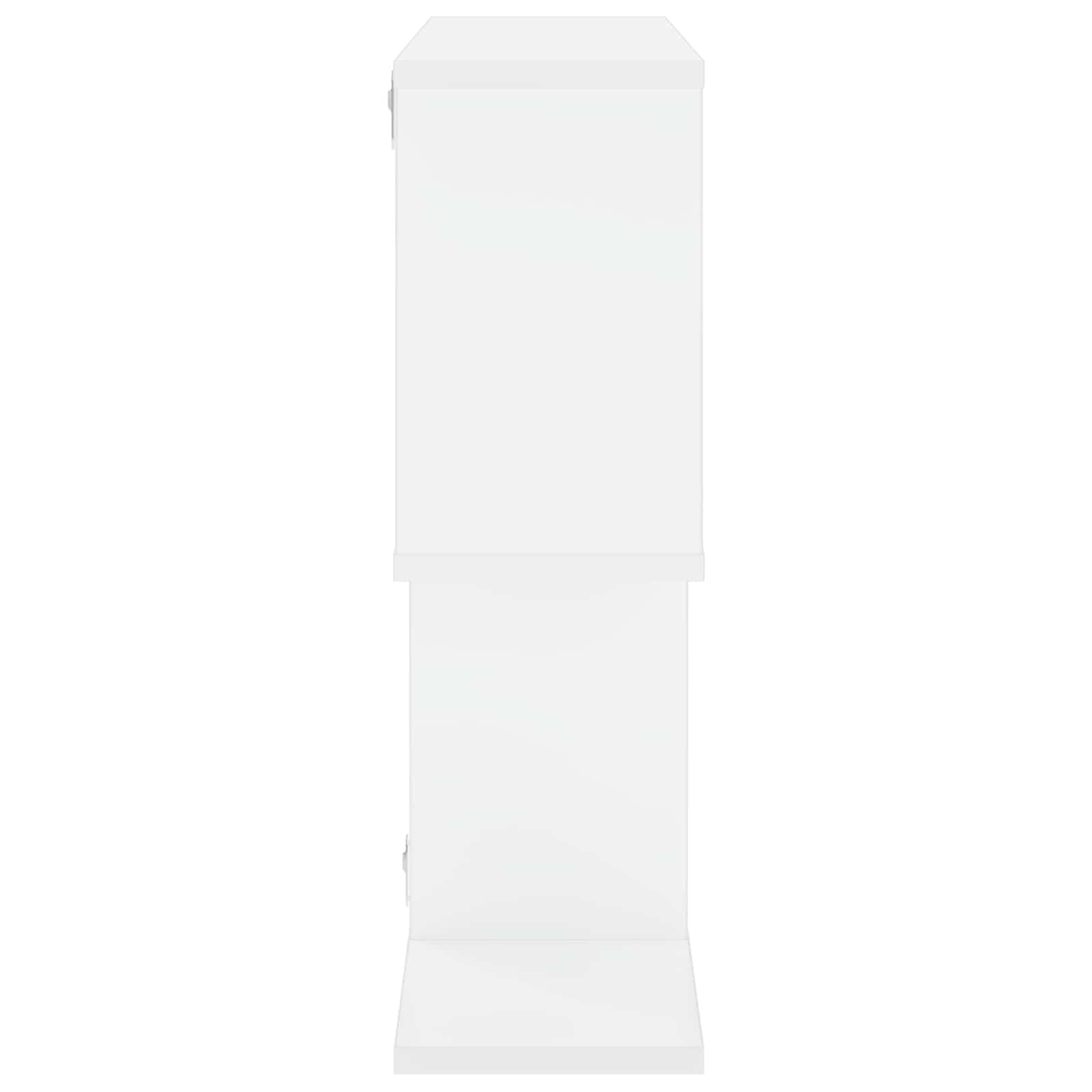 Stenska polica Bela 72 x 17 x 55.5 cm predelan les