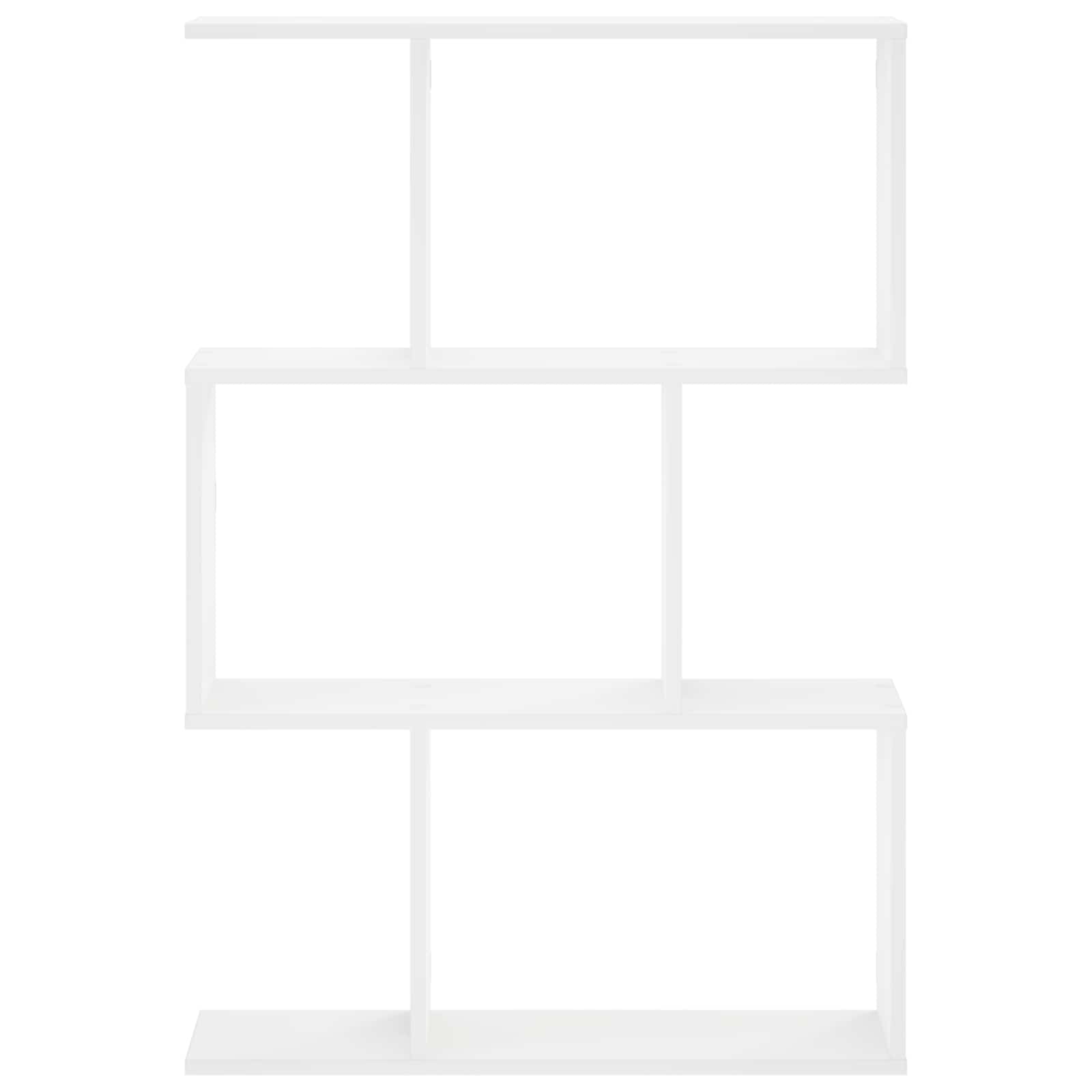 vidaXL - Wandplank - Wit - 72 - x - 17 - x - 105 - cm - Bewerkt - hout