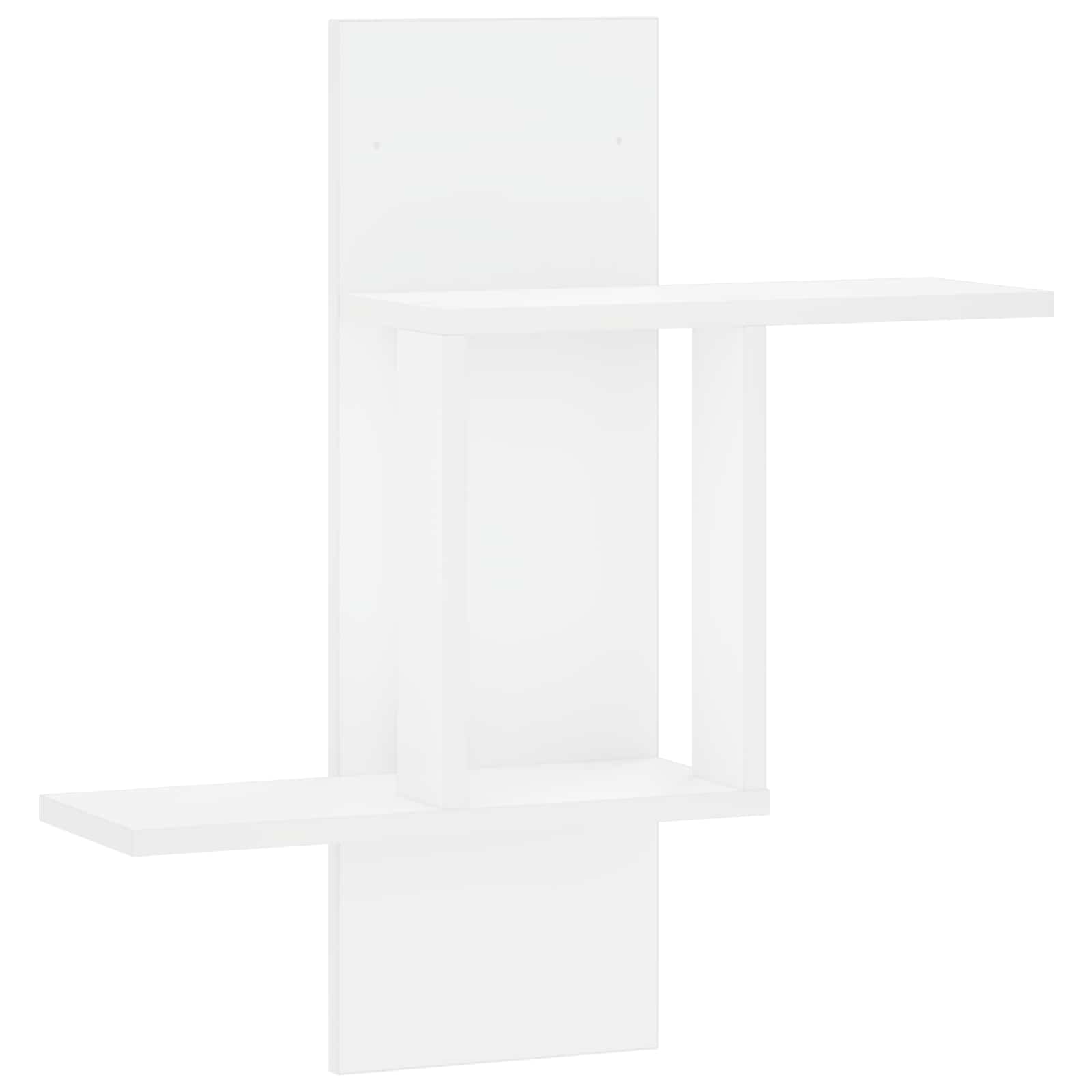Stenska polica Bela 59 x 17 x 63 cm Inženirski les