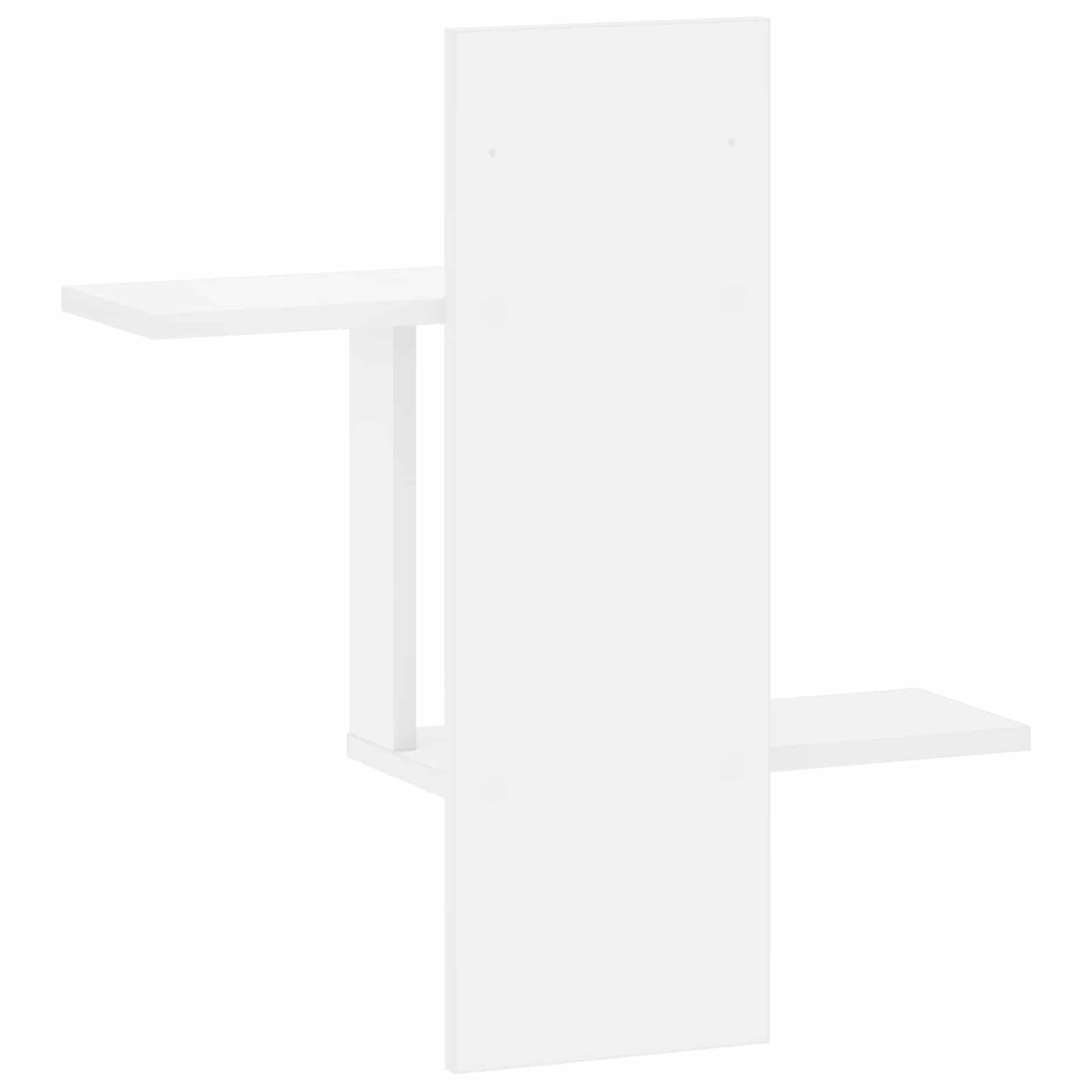 Stenska polica Bela 59 x 17 x 63 cm Inženirski les