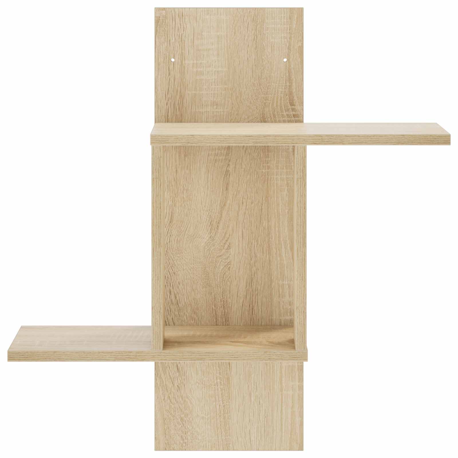 vidaXL - Wandplank - Sonoma - Eiken - 59 - x - 17 - x - 63 - cm - Bewerkt - hout