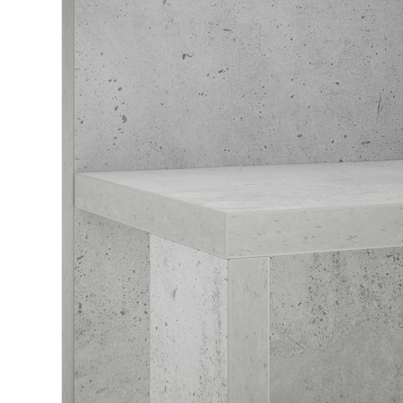 Stenska polica Betonsko siva 59 x 17 x 63 cm Inženirski les