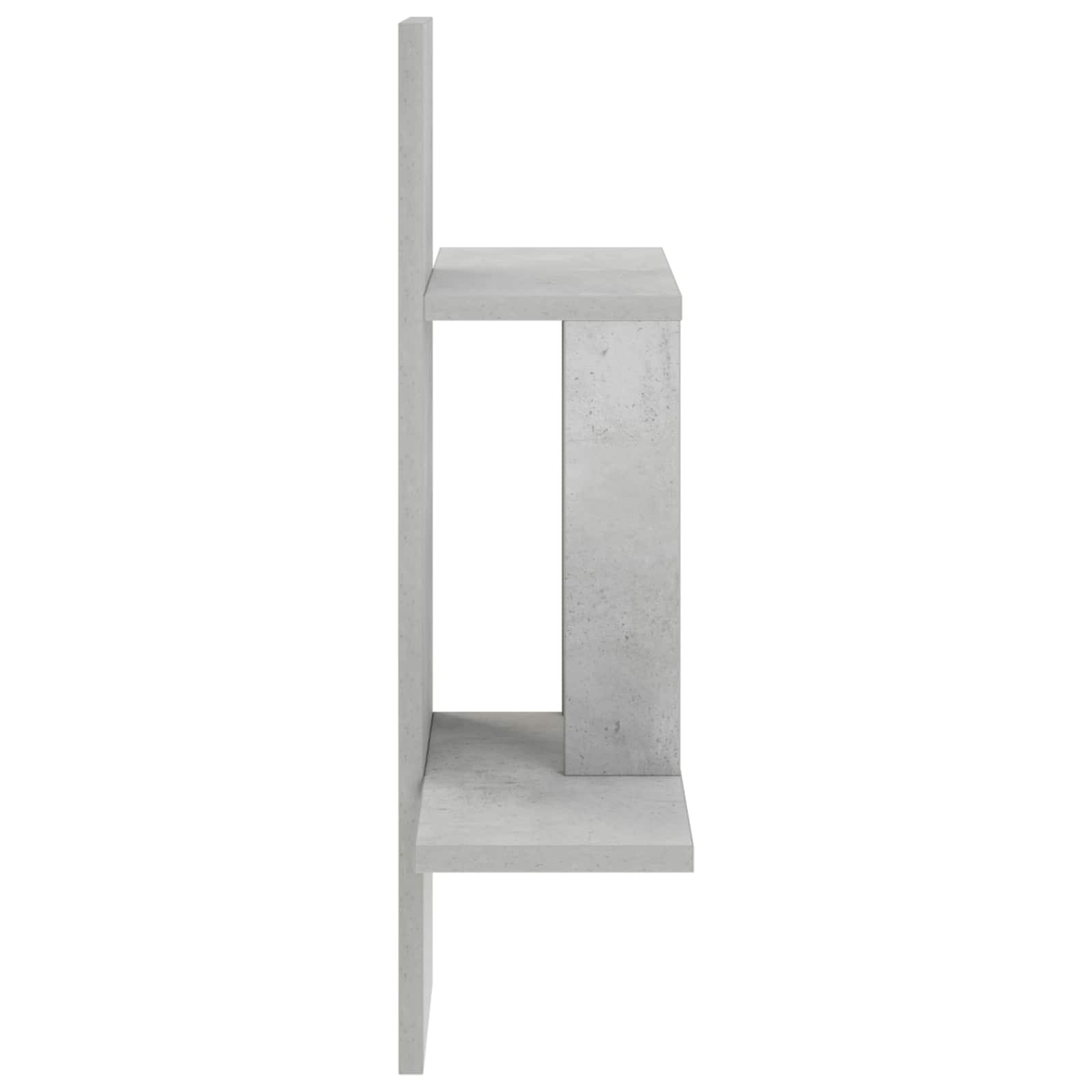 Stenska polica Betonsko siva 59 x 17 x 63 cm Inženirski les