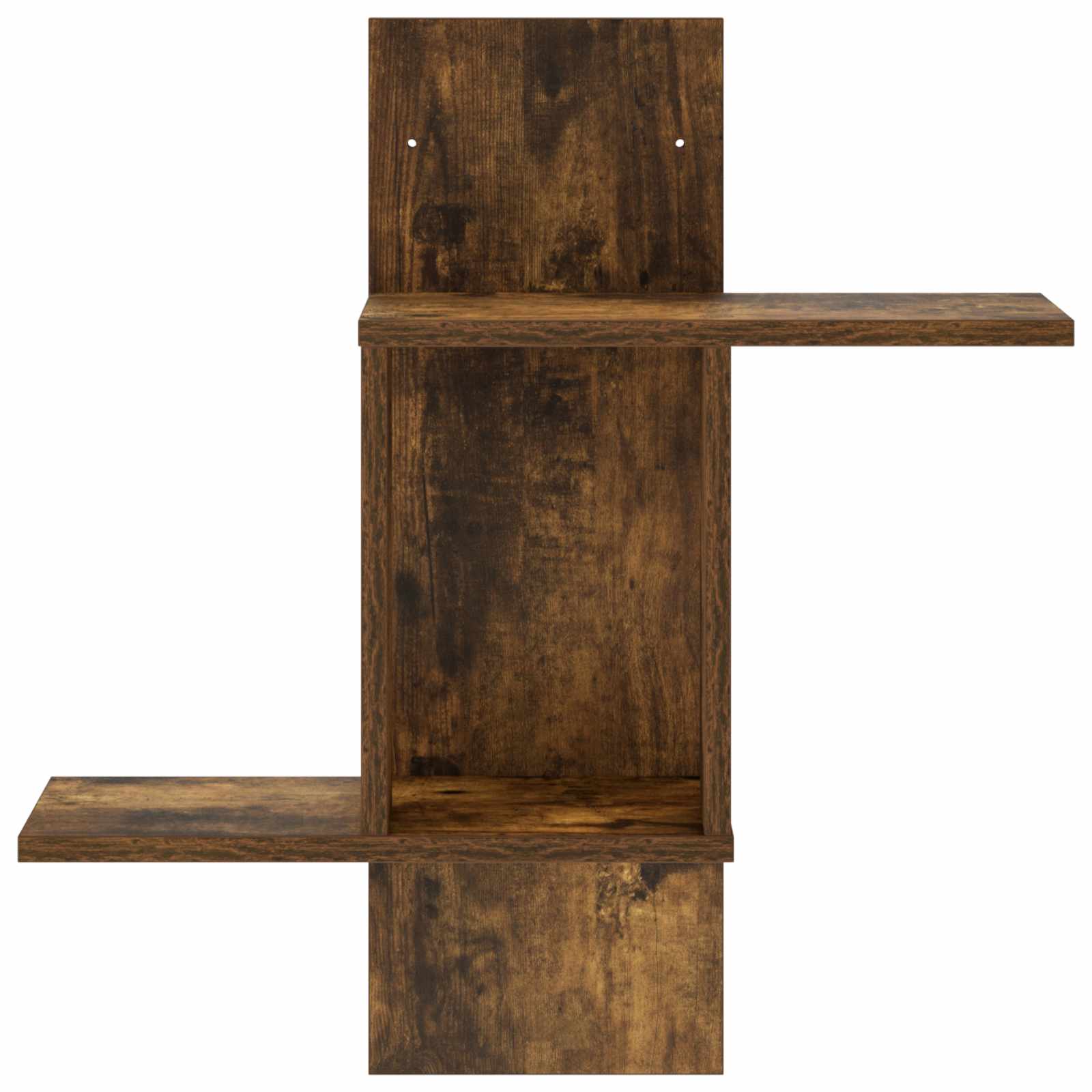 vidaXL - Wandplank - Gerookt - eiken - 59 - x - 17 - x - 63 - cm - Bewerkt - hout