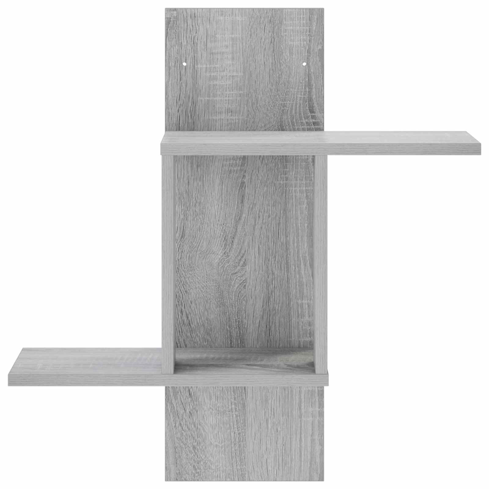 vidaXL - Wandplank - Grijs - Sonoma - 59 - x - 17 - x - 63 - cm - Bewerkt - hout