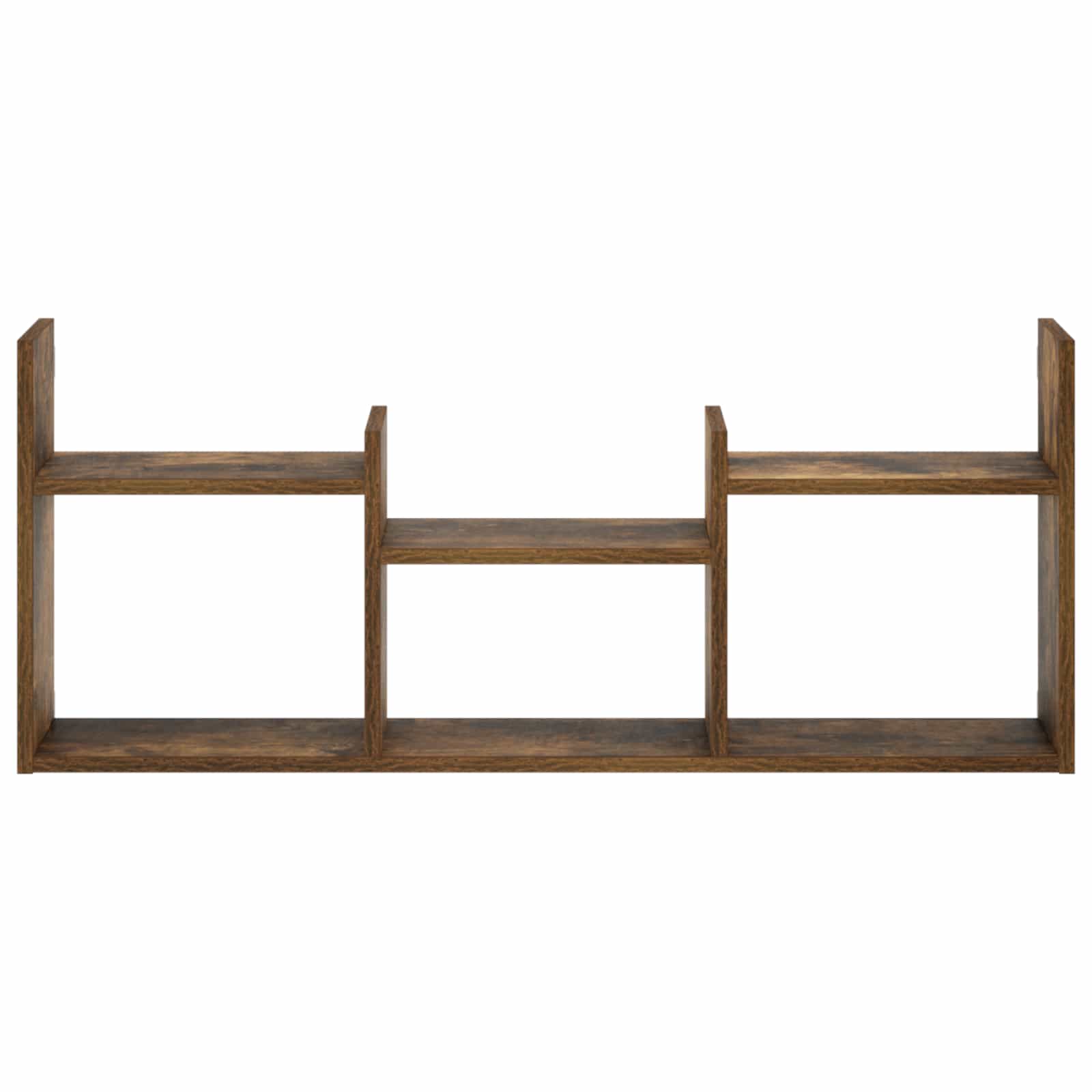 vidaXL - Wandplank - Gerookt - eiken - 97,5 - x - 17 - x - 40 - cm - Bewerkt - hout