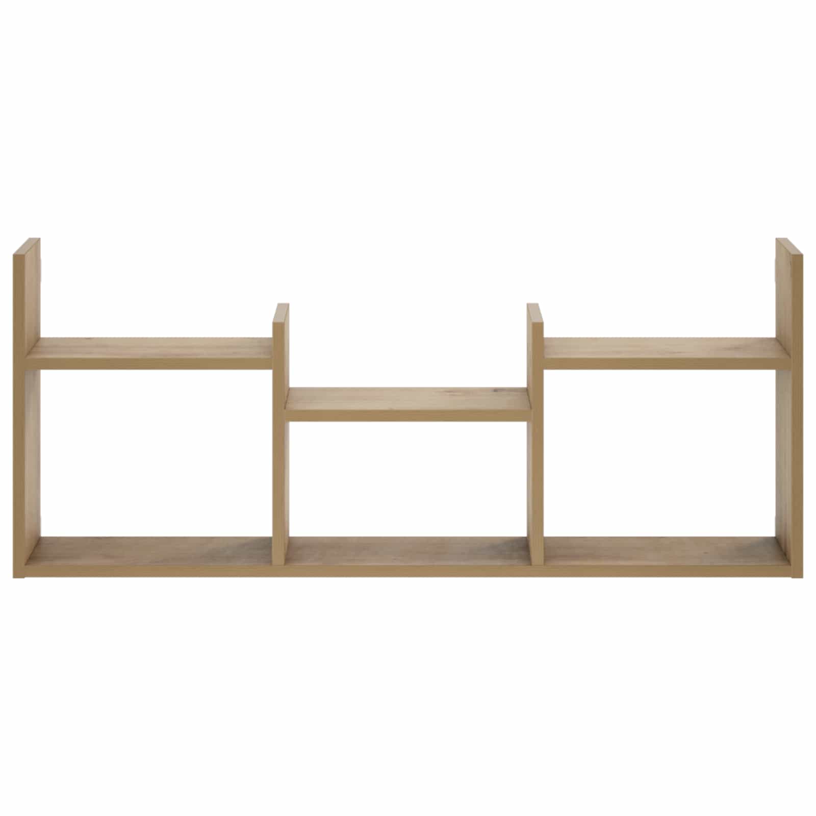 vidaXL - Wandplank - Artisanaal - eiken - 97,5 - x - 17 - x - 40 - cm - Bewerkt - hout