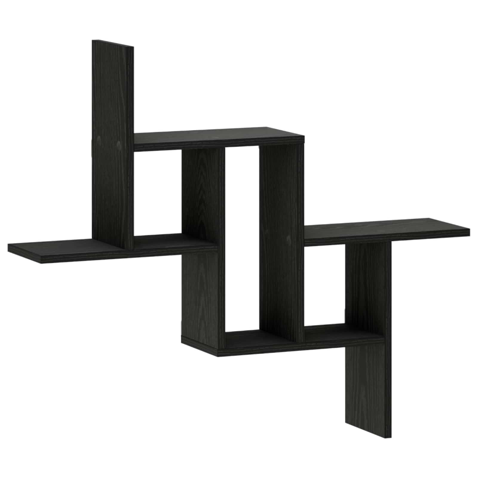 Stenska polica Črni hrast 87 x 17 x 75 cm Inženirski les