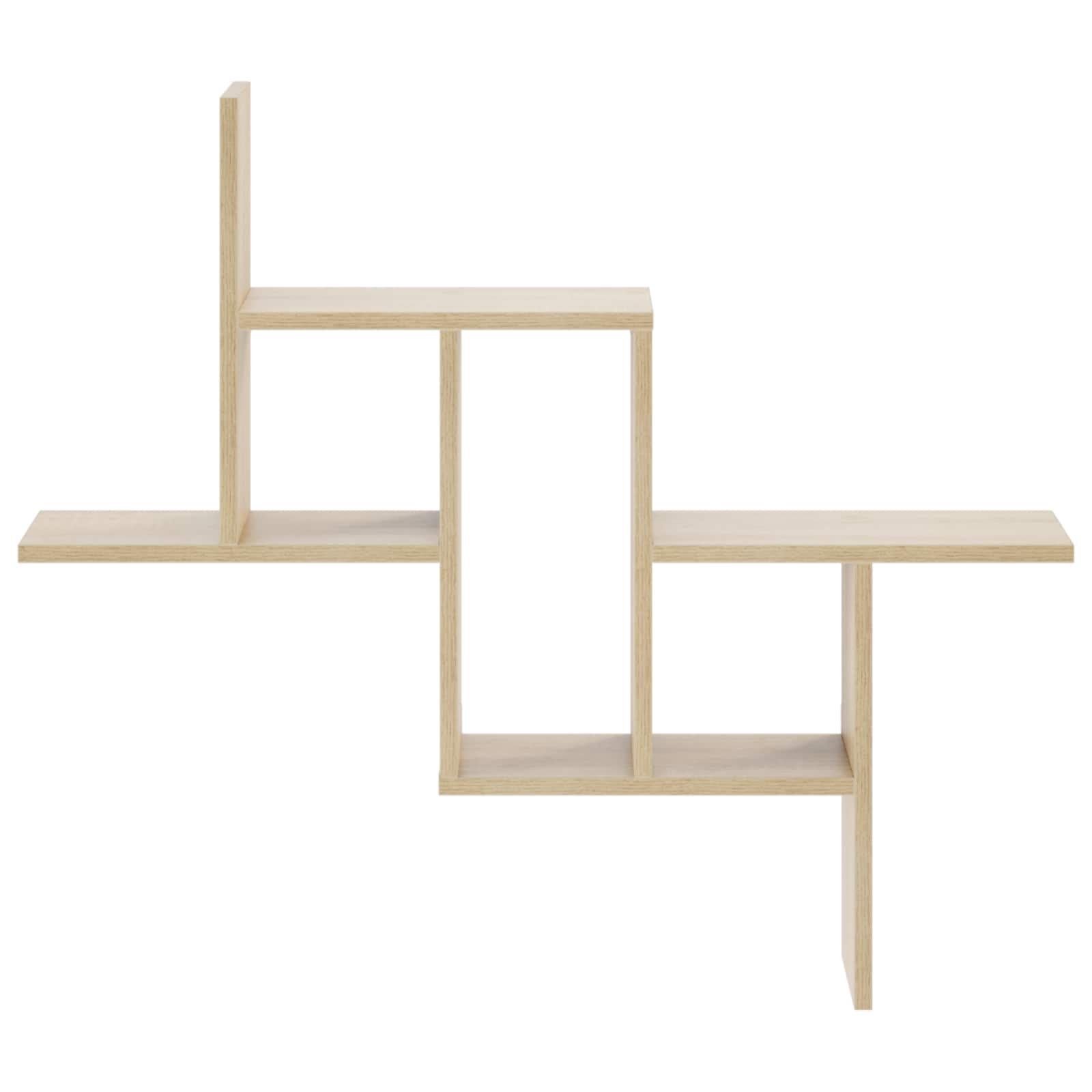 vidaXL - Wandplank - Sonoma - Eiken - 87 - x - 17 - x - 75 - cm - Bewerkt - hout