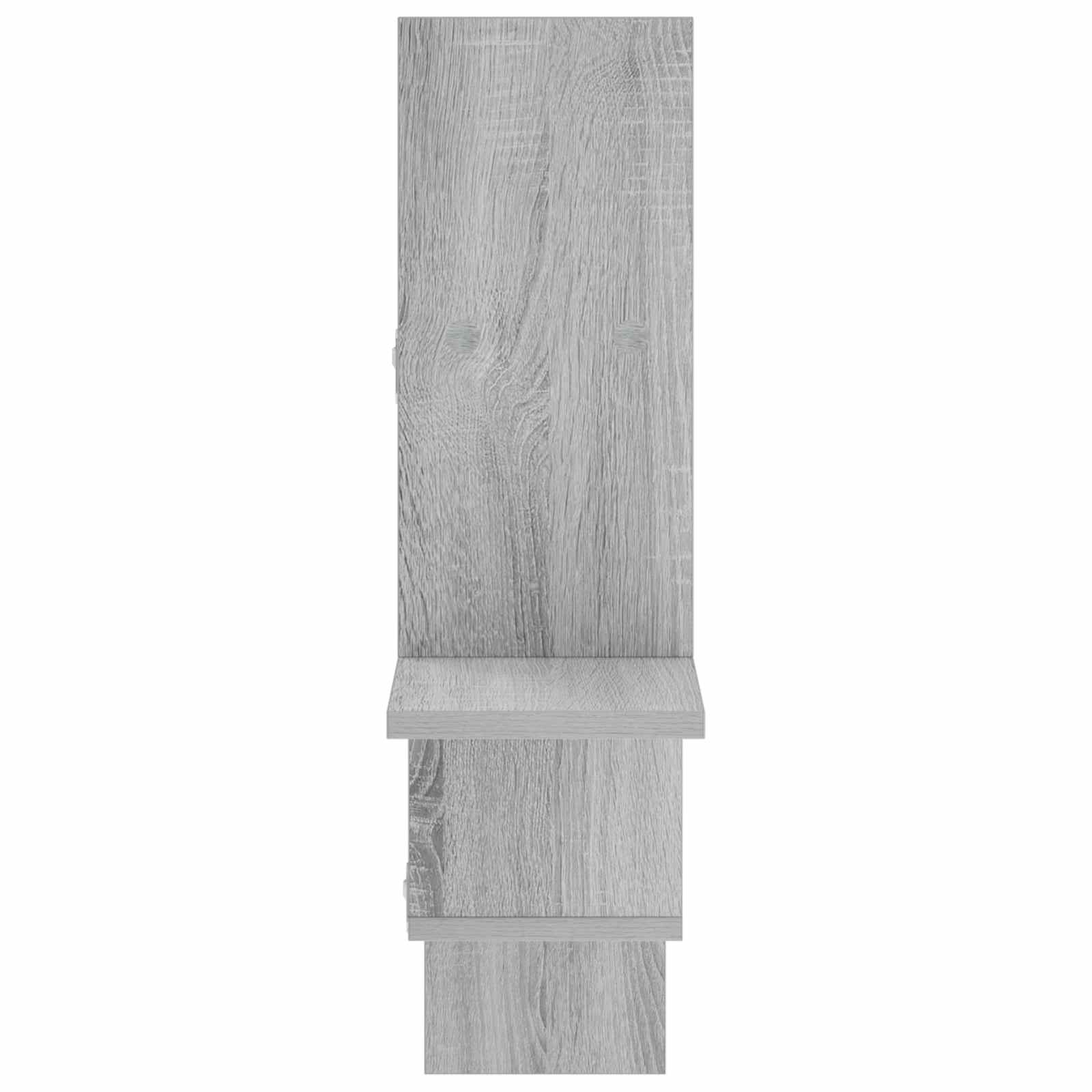 Stenska polica Siva Sonoma 87 x 17 x 75 cm Inženirski les