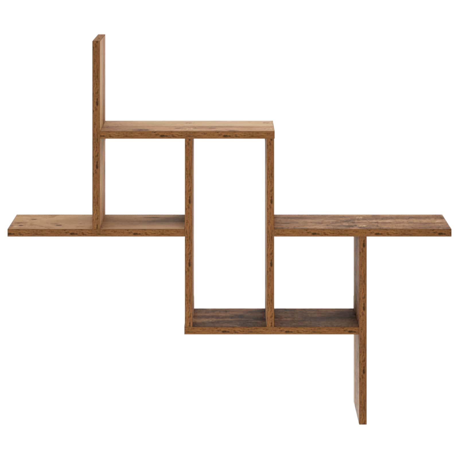 vidaXL - Wandplank - Oud - hout - 87 - x - 17 - x - 75 - cm - Bewerkt - hout