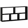 vidaXL Seinariiul Must tamm 102 x 17 x 50 cm Tehispuit