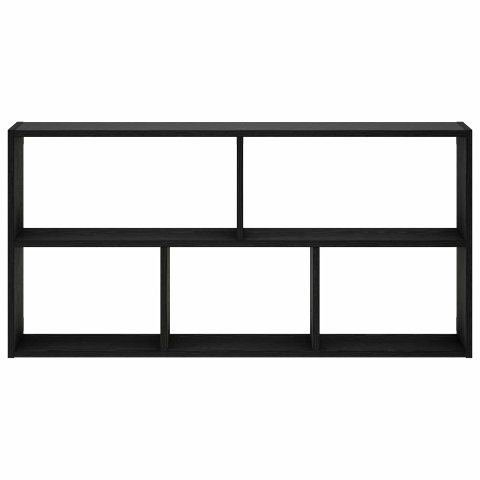 vidaXL - Wandplank - Zwart - eiken - 102 - x - 17 - x - 50 - cm - Bewerkt - hout