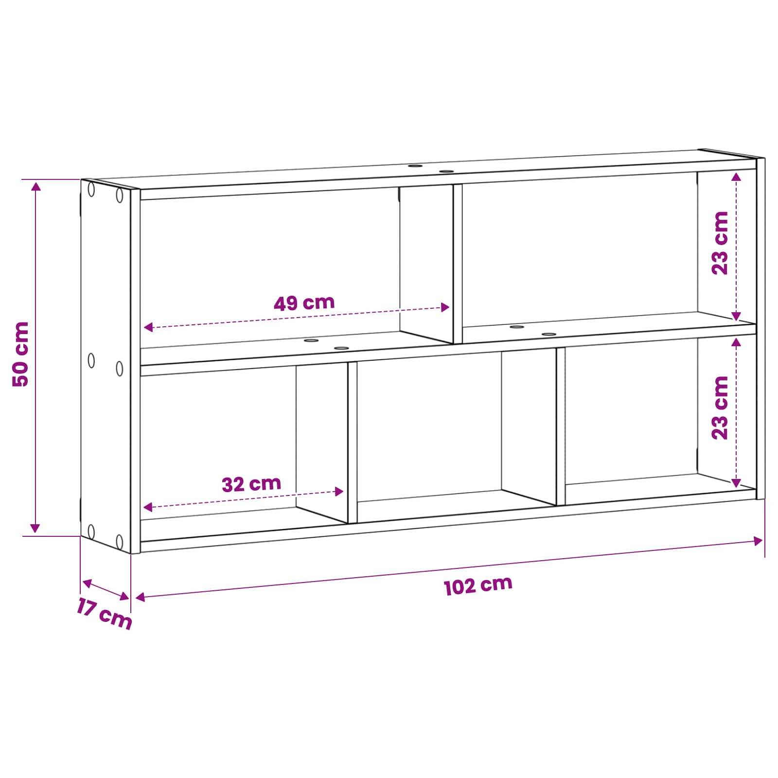 Stenska polica Črni hrast 102 x 17 x 50 cm Inženirski les