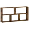 vidaXL Seinariiul Suitsutatud tamm 102 x 17 x 50 cm Tehispuit