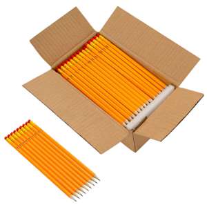 vidaXL HB pliiatsid 1000 tk &Oslash; 0,7 x 18,5 cm Kollane Puur puidust