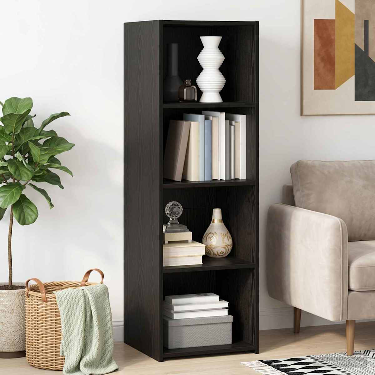 Highboard 40 x 41 x 124 cm Konstrueret træ
