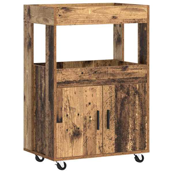 vidaXL Baari Rattur Tammepuit 60 x 39,5 x 89 cm Tehispuit