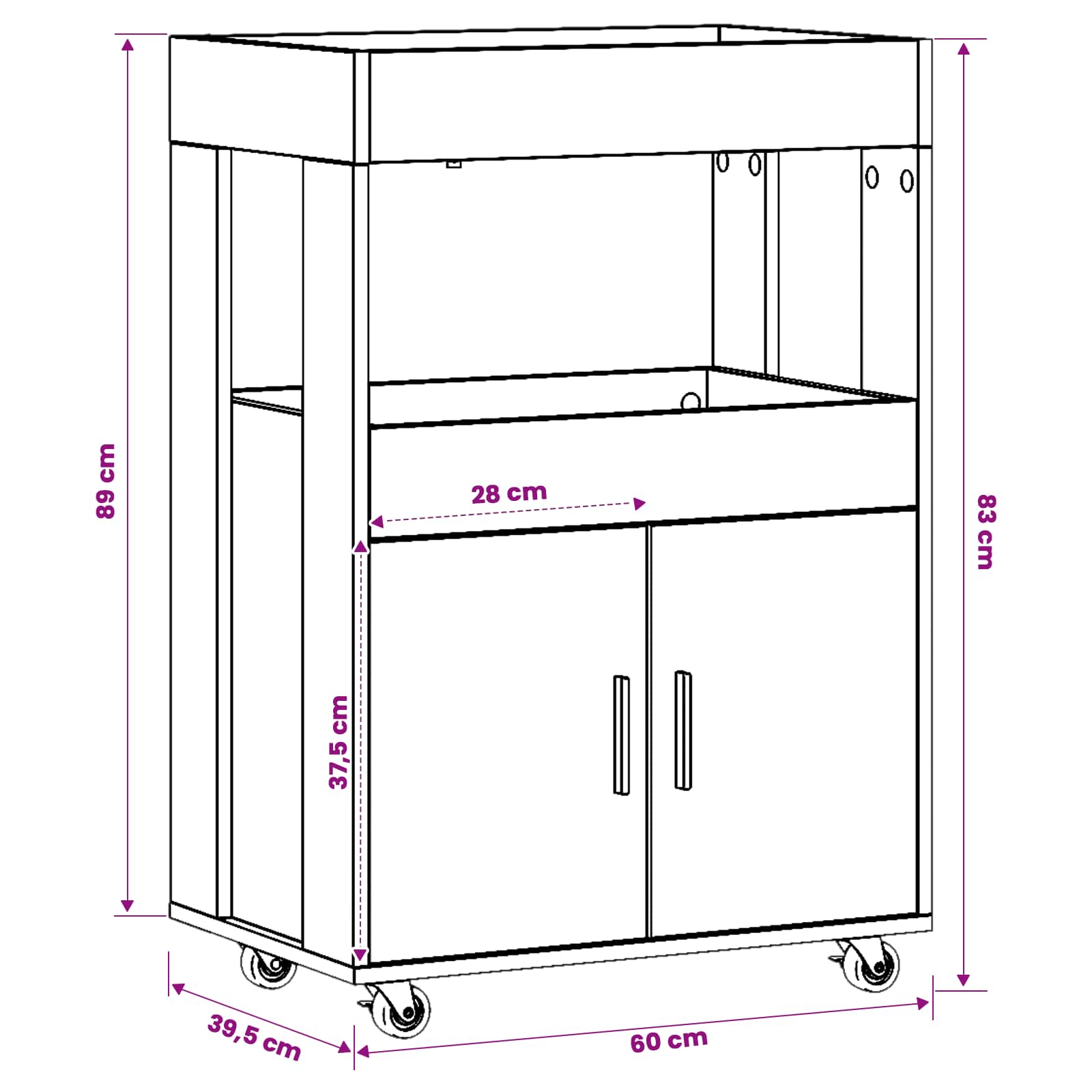 Bar Cart size guide