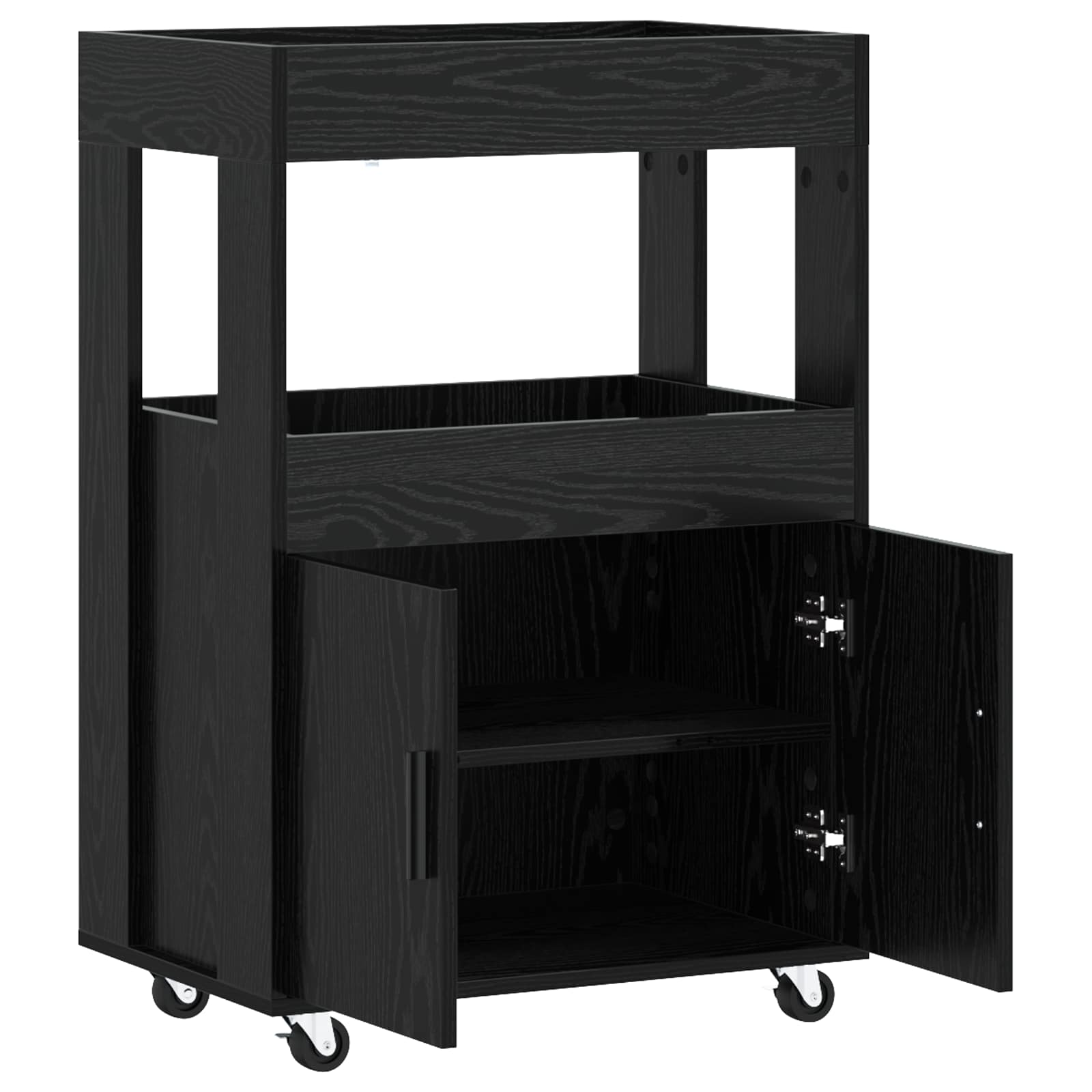 Бар Карт Черен дъб 60 x 39,5 x 89 см Инженерна дървесина – снимка 3