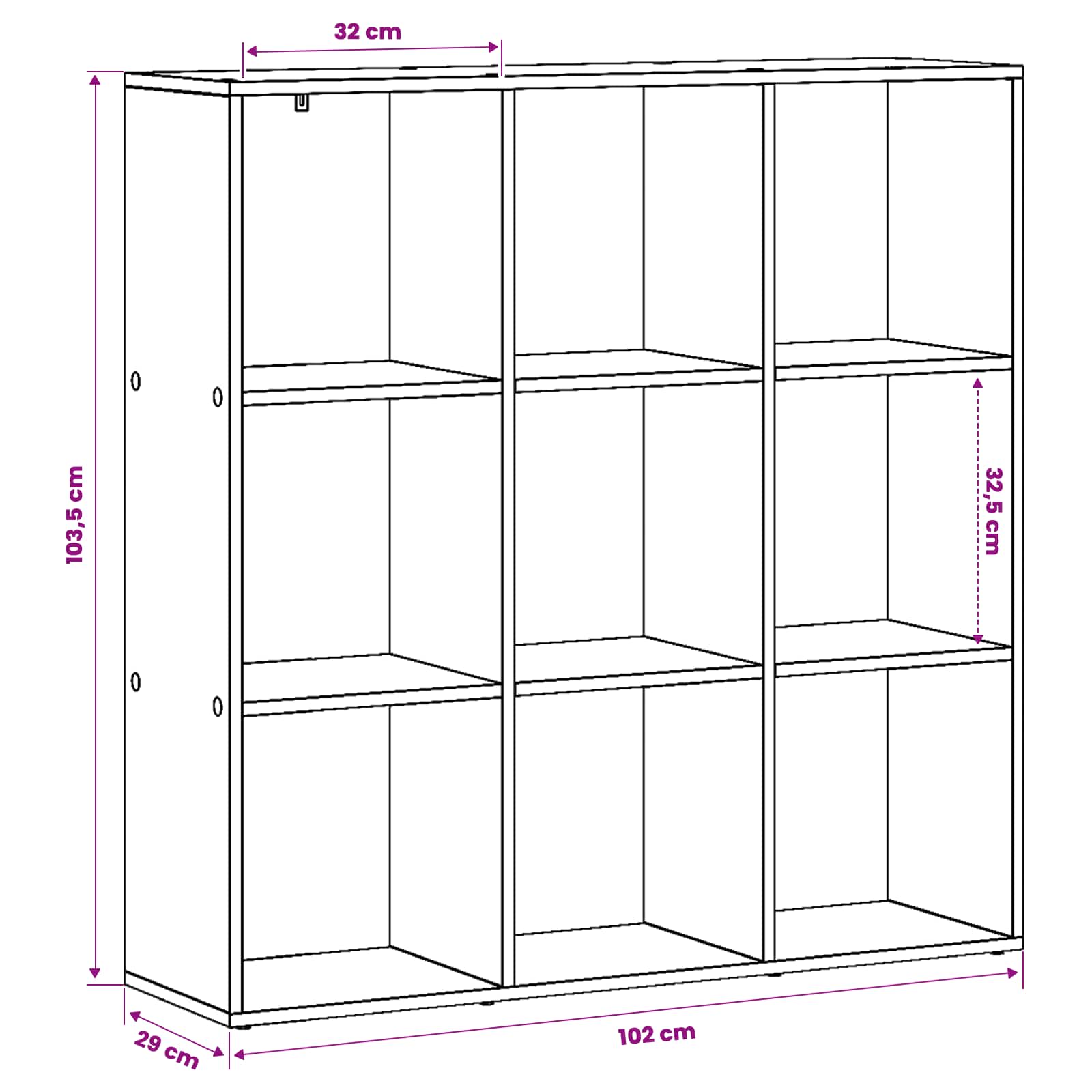 Book Cabinet size guide