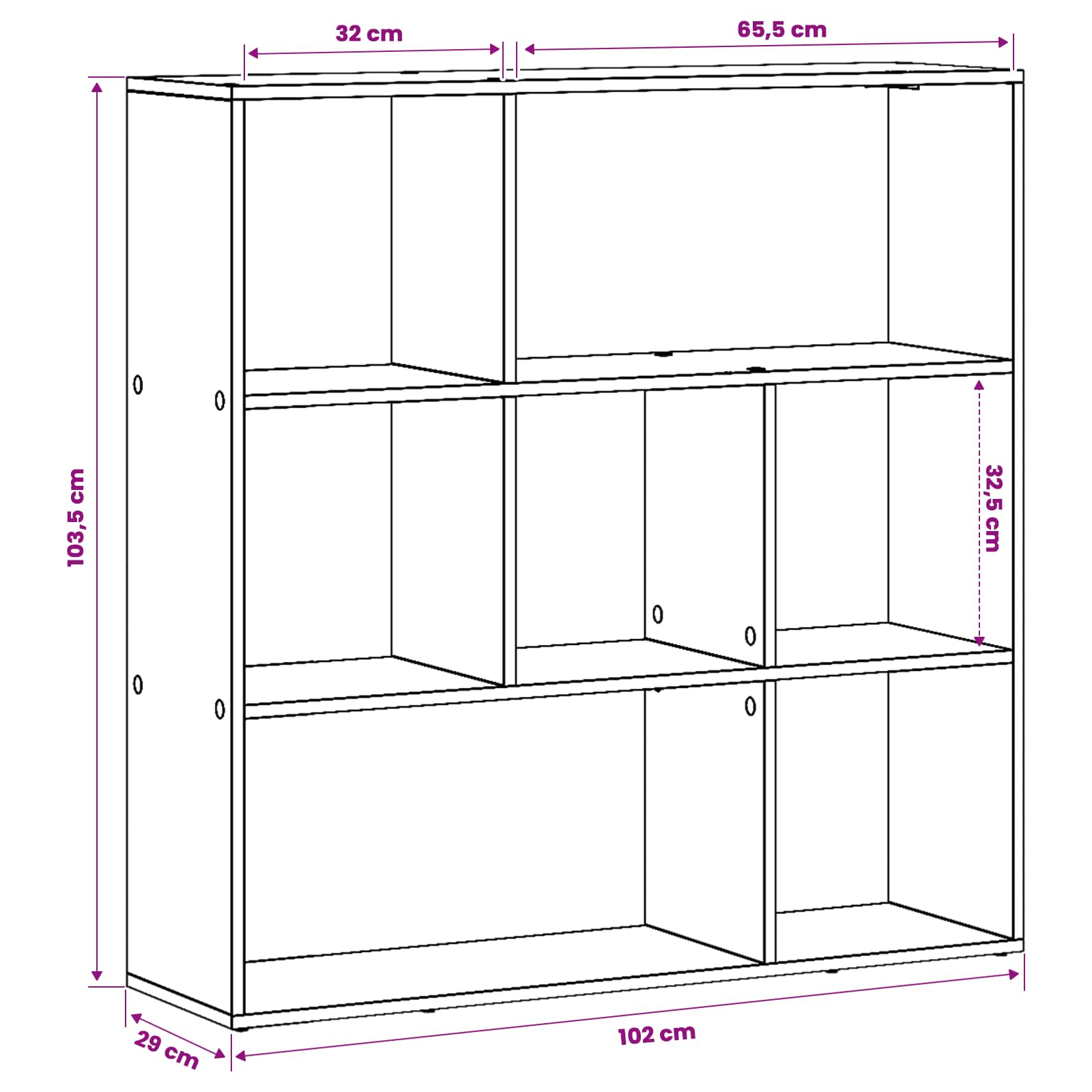 Book Cabinet size guide