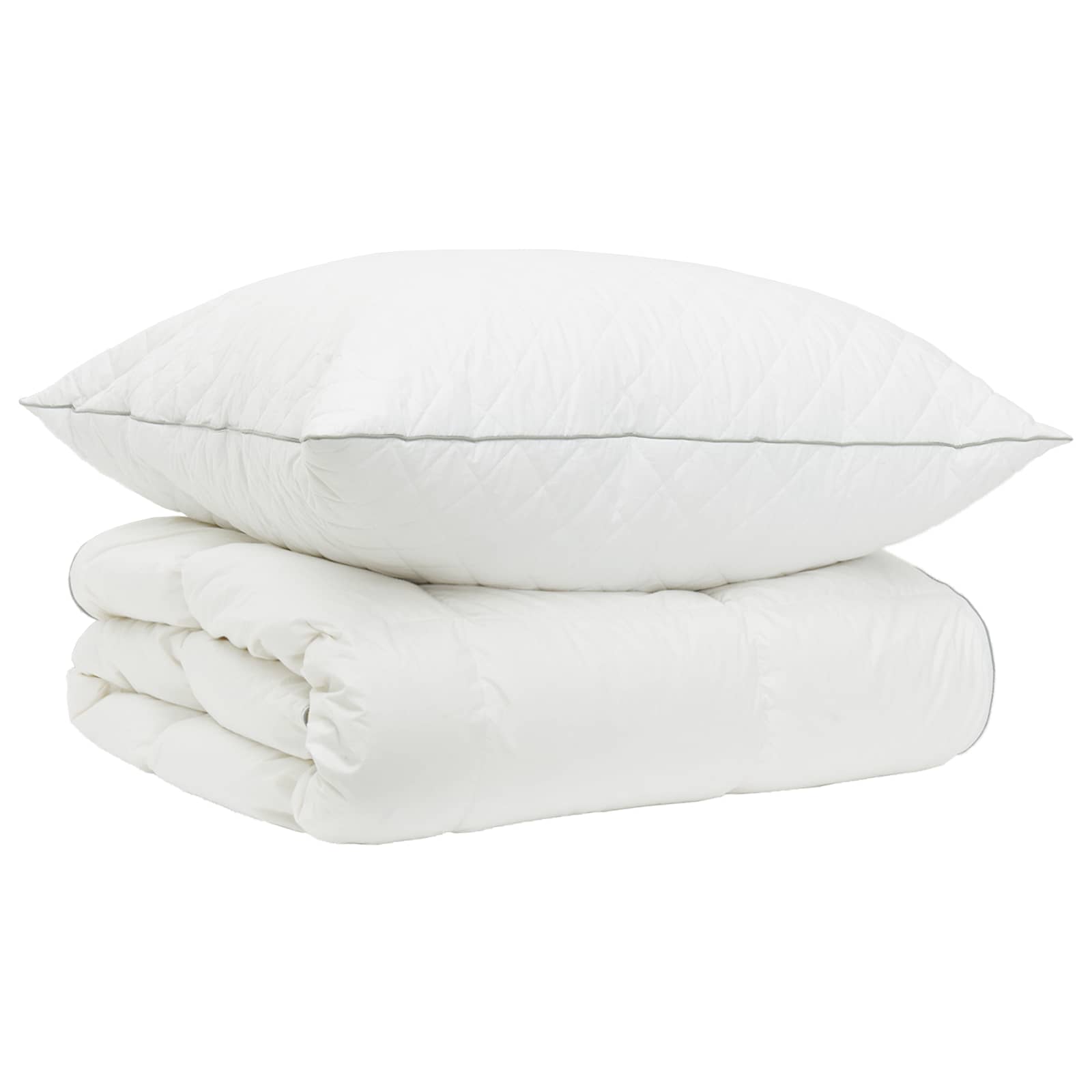 90% ganzen dons dekbedset FULDA 2 pcs 140 x 200 cm 310 GSM Wit image 2